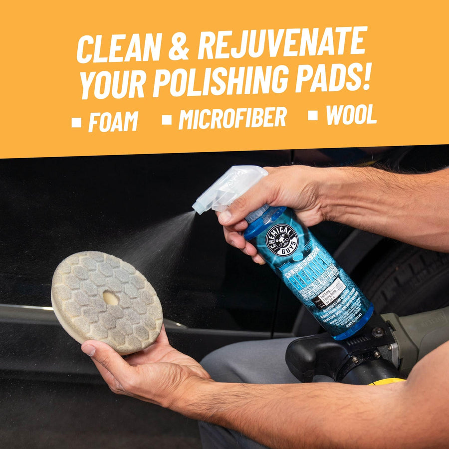 Chemical Guys Foam and Wool Polishing Pad Cleaner BUF_333_16, Citrus-Based, 16 fl oz