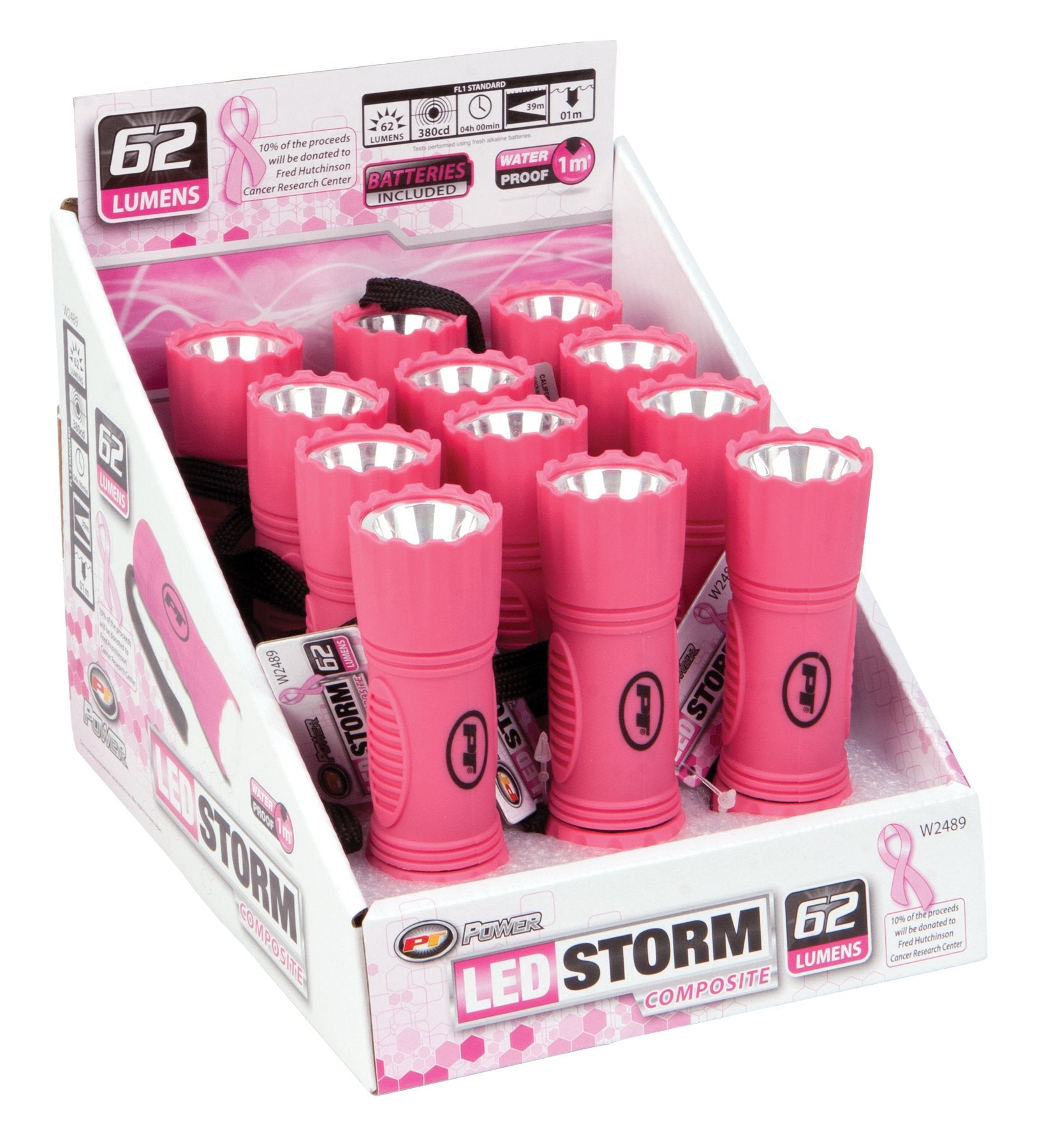 Storm Performance Tool W2489 62 Lumen Pink Composite Flashlight (Sold as 1 Flashlight)