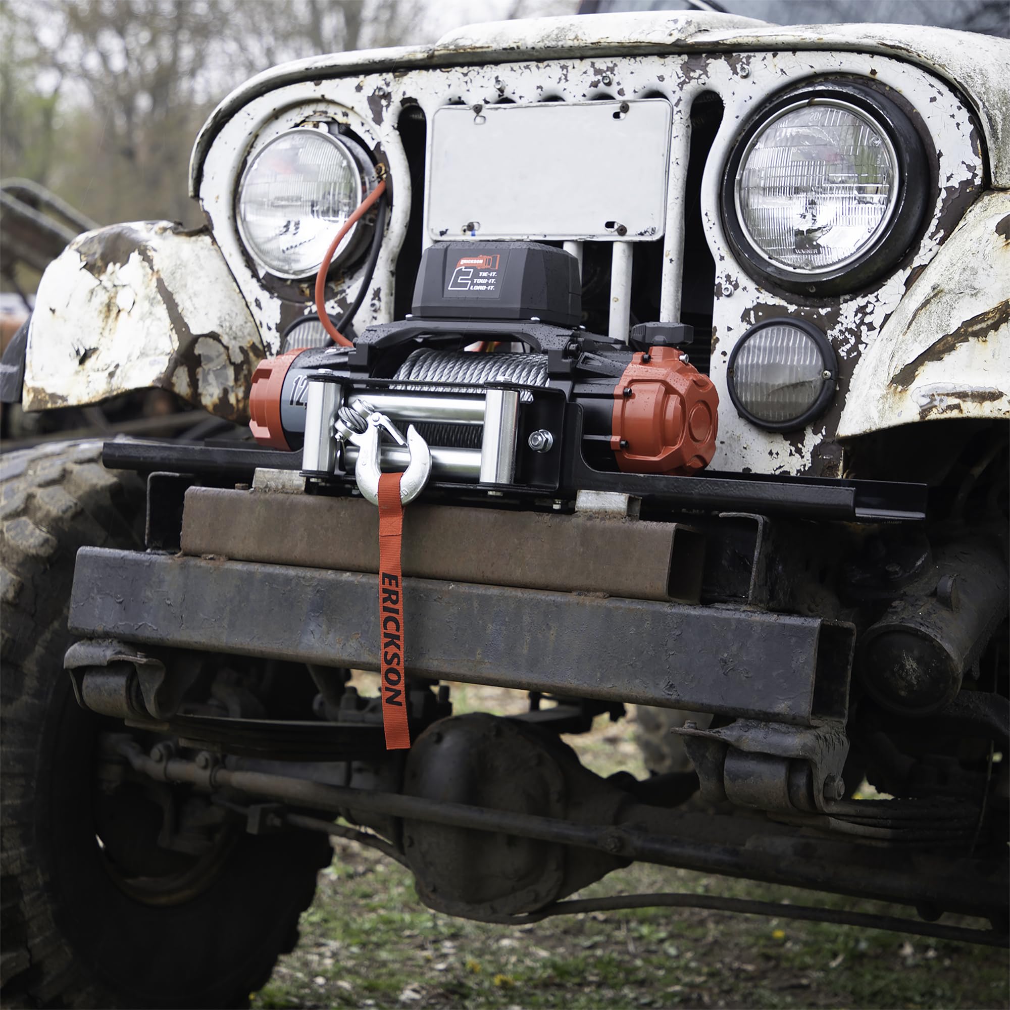 12-Volt DC Erickson 85 ft. 12000 lb. Electric Winch 06436