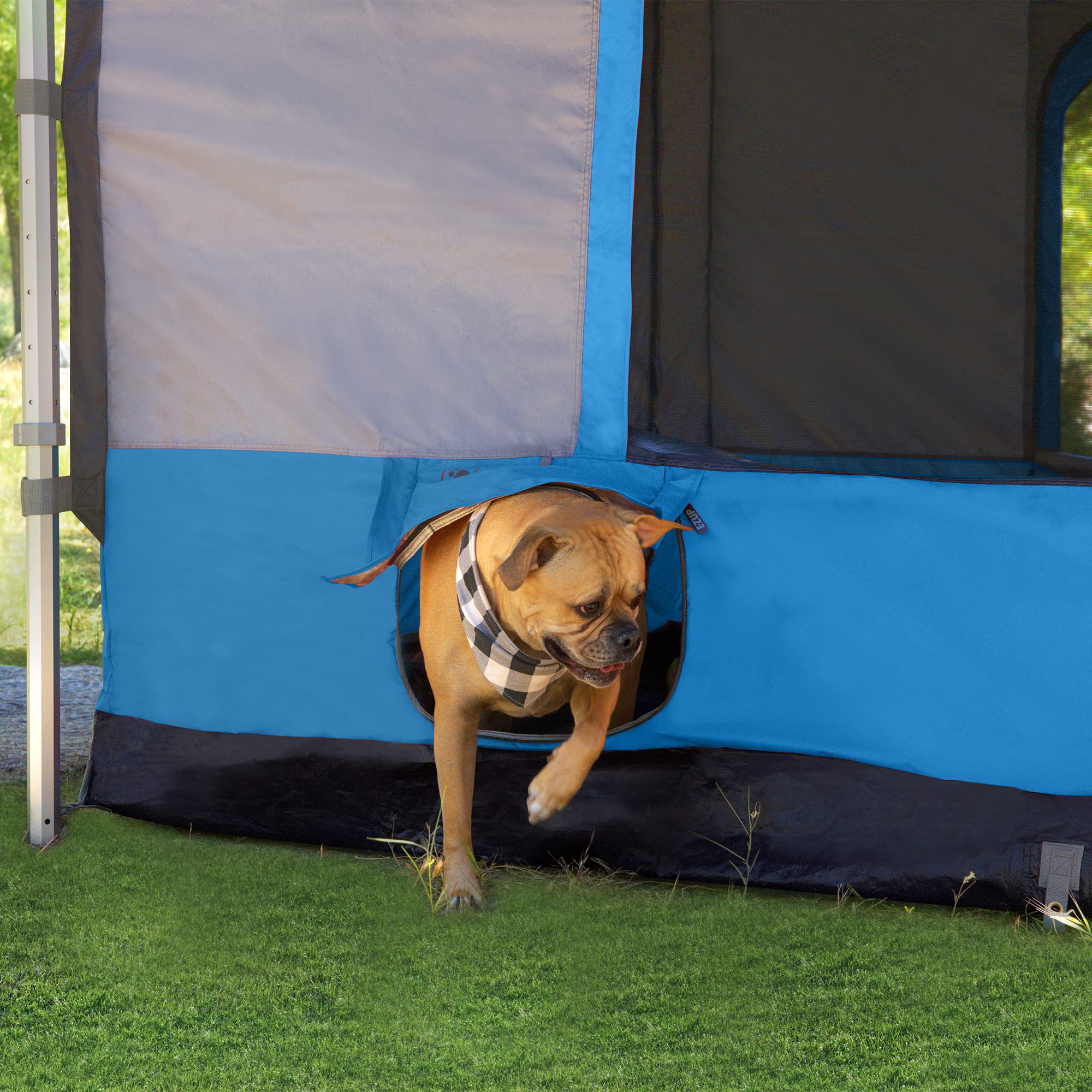 Camping Cube E-Z UP 6.4, Converts 10' Straight Leg Canopy into Camping Tent, Royal Blue (Canopy/Shelter NOT Included)