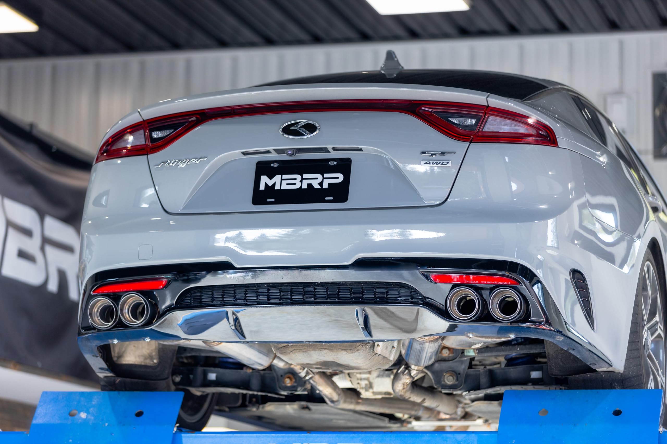 Kia Stinger GT MBRP 18-22 Bezel Kit Quad Tip CF