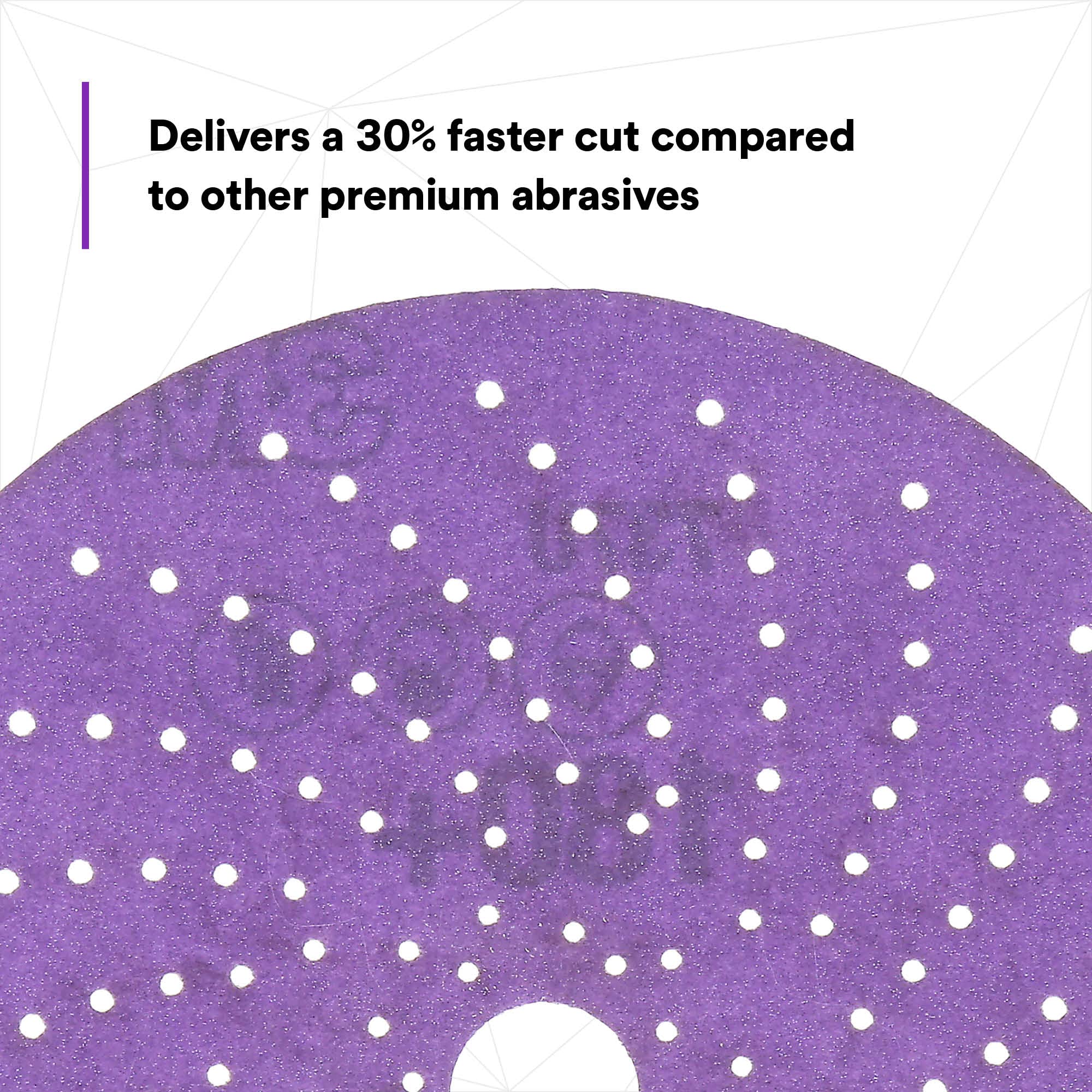 3M Cubitron II Clean Sanding Hookit Abrasive Disc 31374, 6 in, 180+ Grade, Pack of 50 Discs, Virtually Dust-Free, High Performance, Long Lasting, Multi-Hole Pattern, Feather Edging, Stock Removal