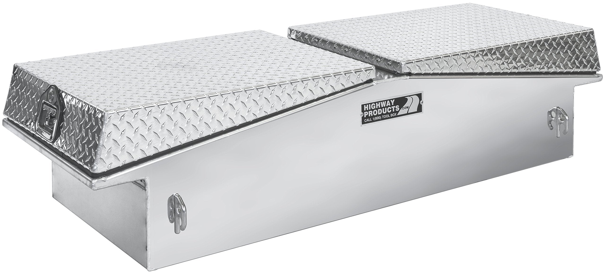 Dual Lid Gull Wing Crossover Tool Box with Bright Highway Products 3430-002