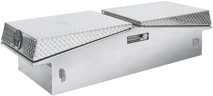 Dual Lid Gull Wing Crossover Tool Box with Bright Highway Products 3430-002