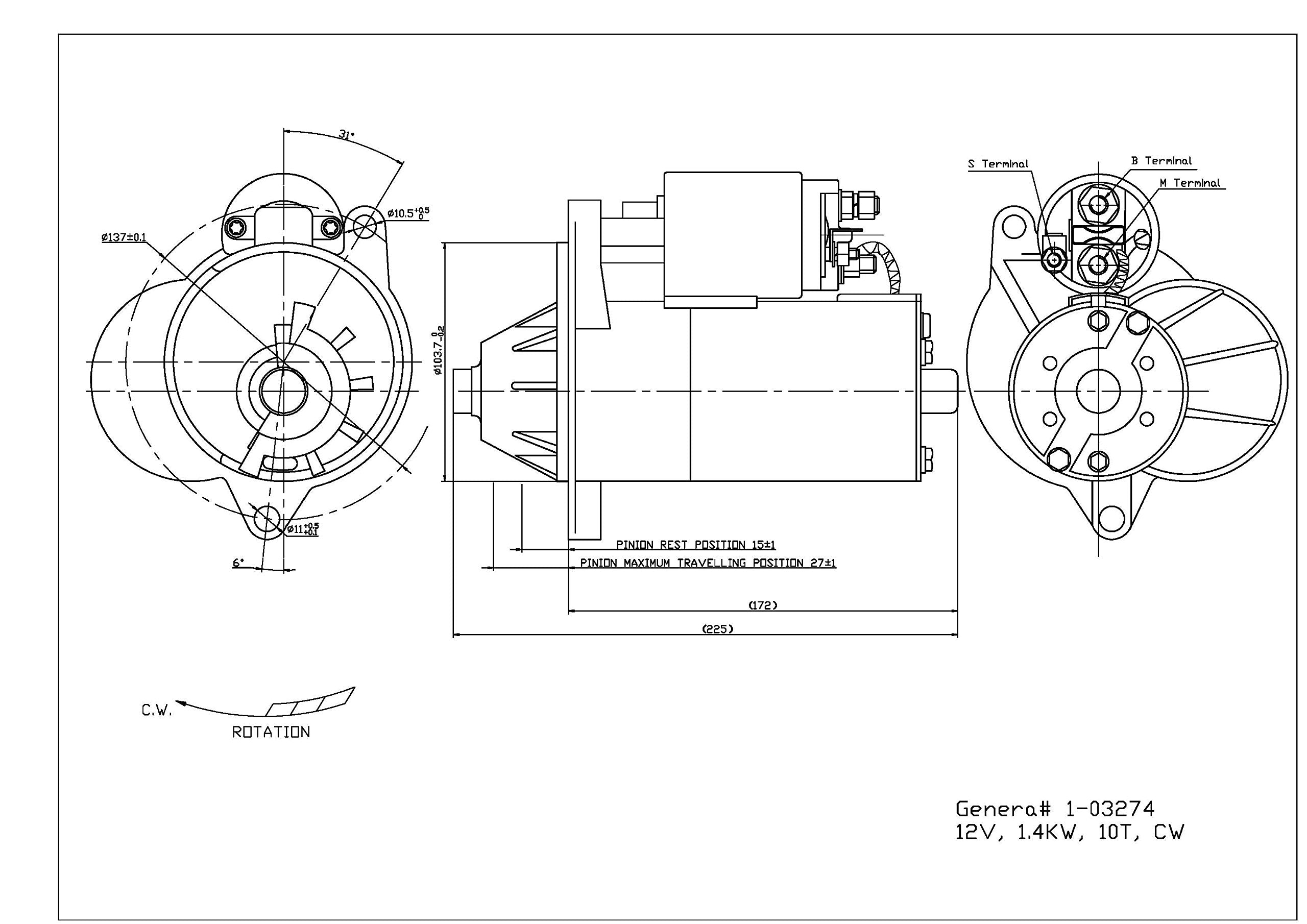 Starter Motor TYC 1-03274 Compatible with 1997-2001 Ford Explorer