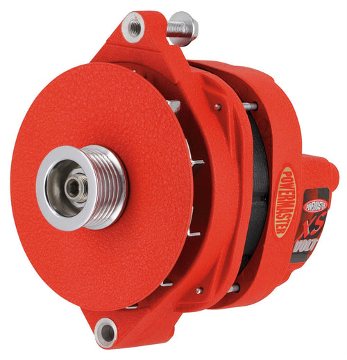 Alt GM CS144 Powermaster Red Wrinkle 300A XS Volt™ 6 grv Pulley/Baffle Str MTG Note:Competition Only-Not for Street Use