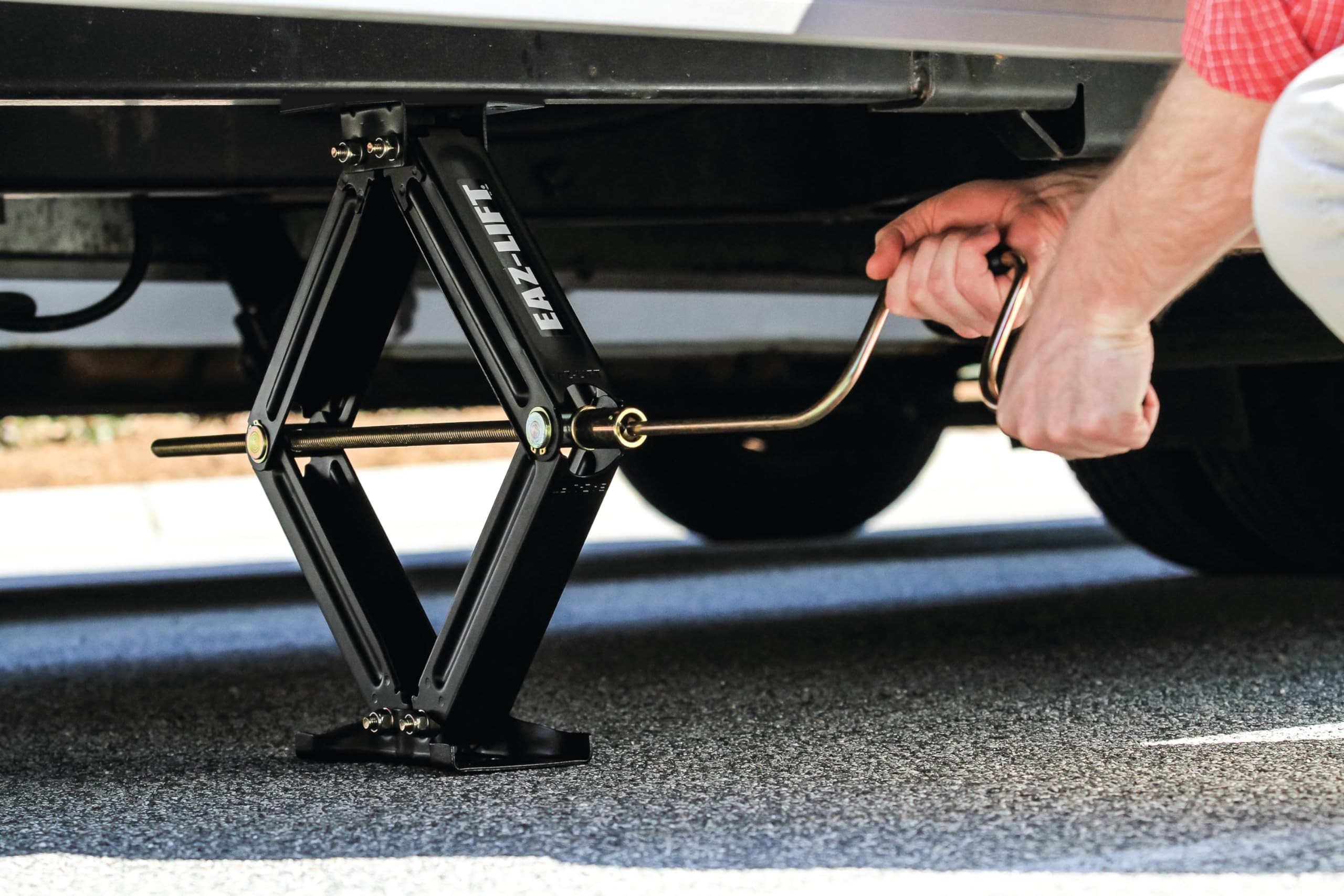 EAZ-Lift Camco 24-inch Stabilizing RV Scissor Jack - Features a 5,000 lb Load Capacity - Heavy-Duty Steel Construction -1 Pack (48810)