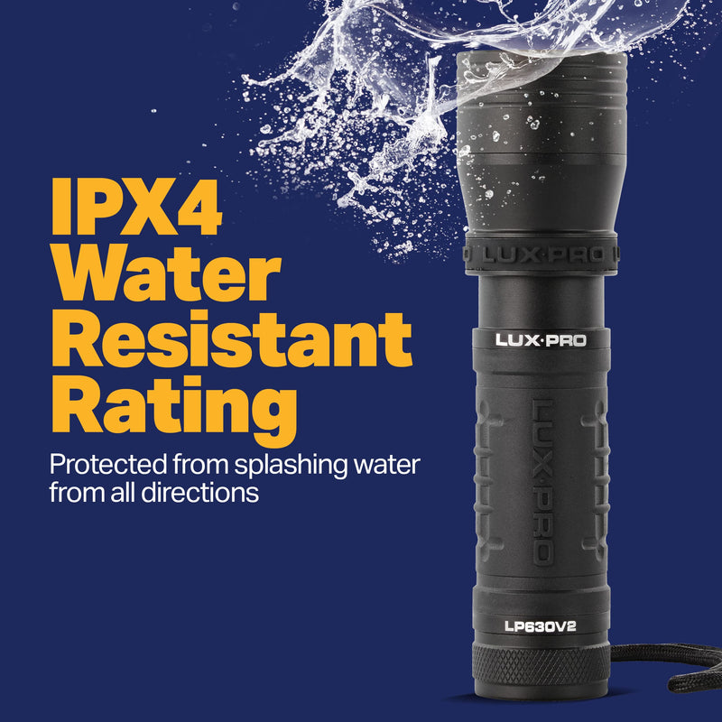 Zoom Focus LUXPRO CREE LED Flashlight High Lumen Tactical Handheld with TackGrip (LP1035V2)
