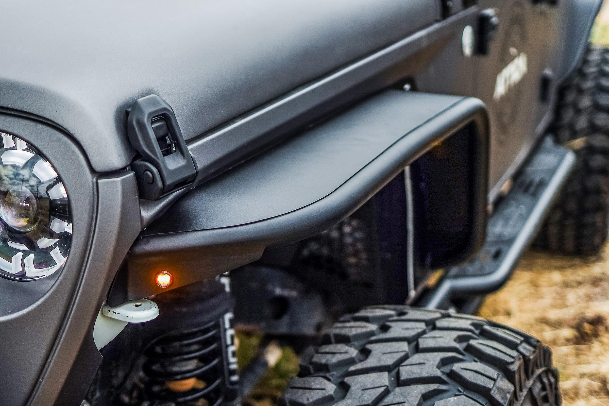 Cobra Tek - Front Fender Flares Attica4x4 Terra Series | Compatible with Jeep Wrangler JL & Gladiator | Low-Profile, Durable Steel with Extra Tire Clearance | Textured Black Powder Coat.