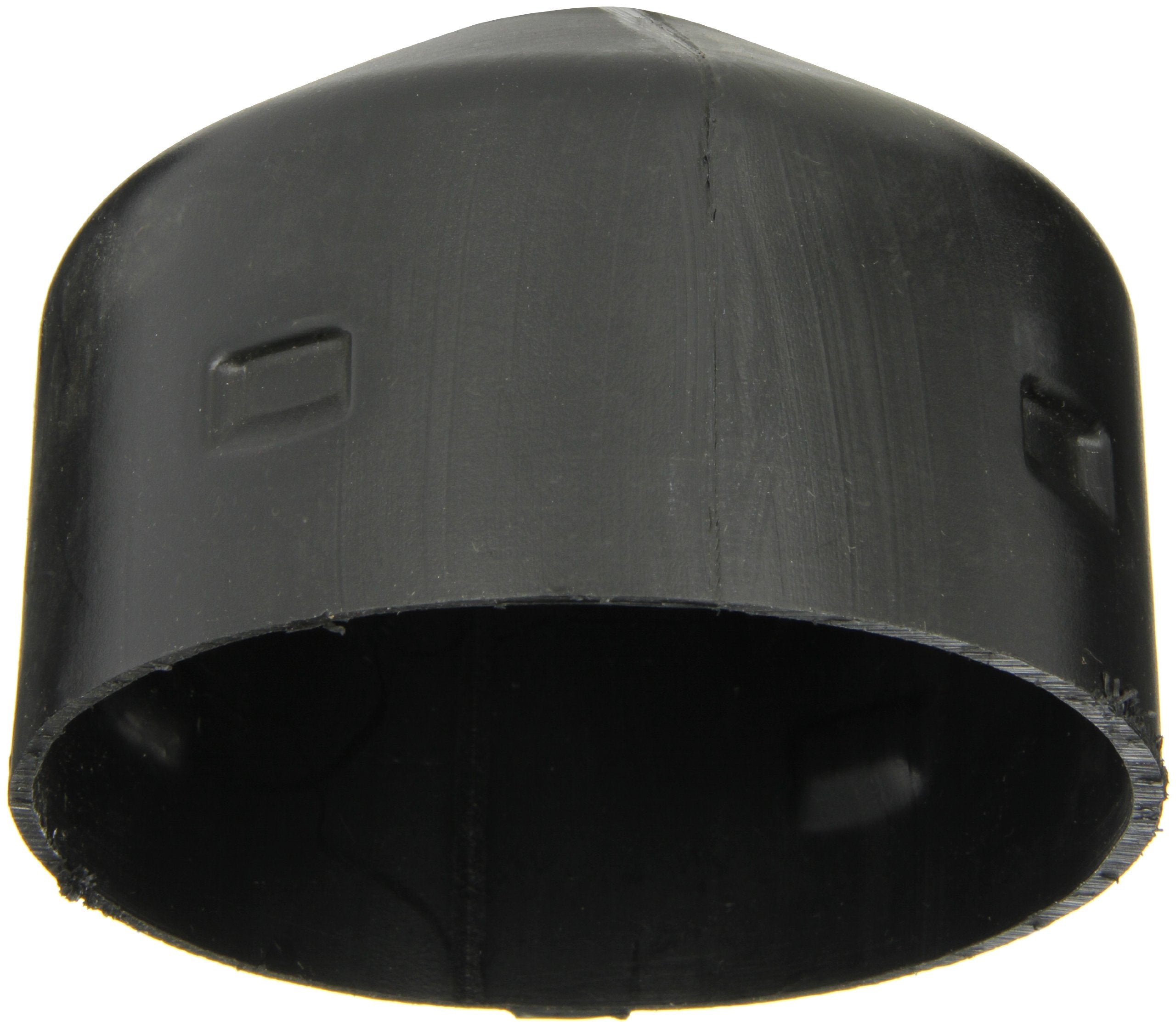 Eagle Round HDPE Bollard Post Cap, 5" Outside Diameter, 4" Inside Diameter for 4" Posts, Black, 1749