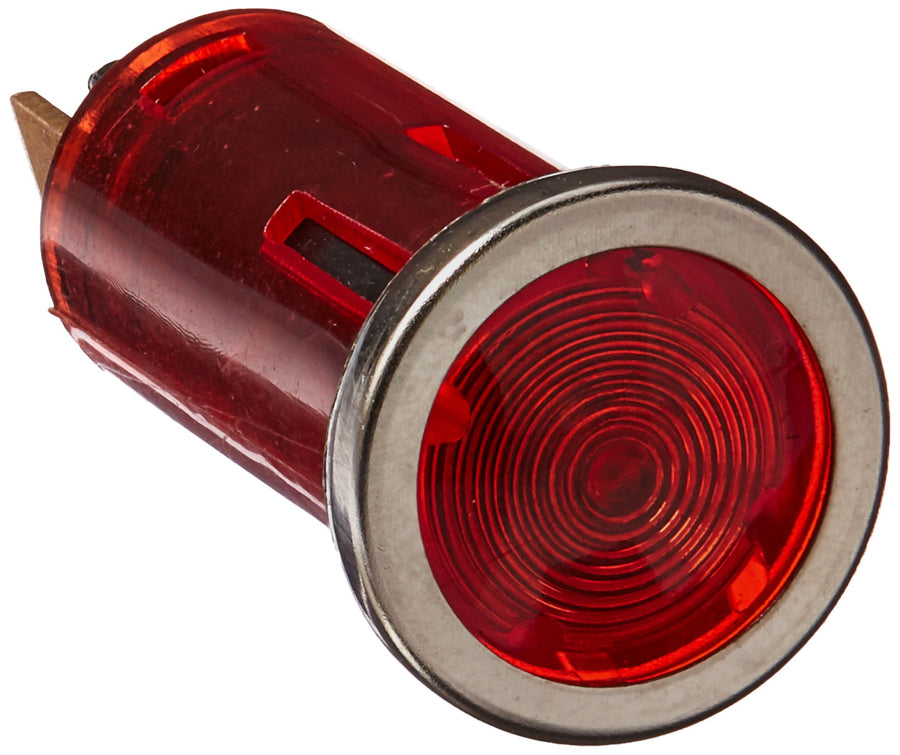 Battery Doctor WirthCo 20543 12 Volt Red Indicator Light with Chrome Bezel (1/2 Inch Round)