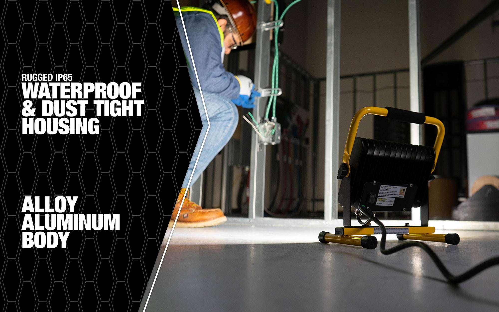 Slim Series ProLight 411050 50w LED Work Light; Yellow/Black