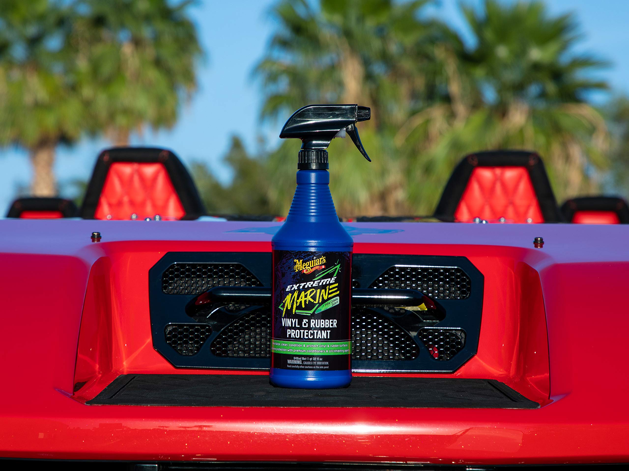 Extreme Marine Meguiar's Vinyl & Rubber Protectant M180132 - Premium RV and Marine Vinyl and Rubber Protectant, Long-Lasting UV Protection, 32 Oz Spray