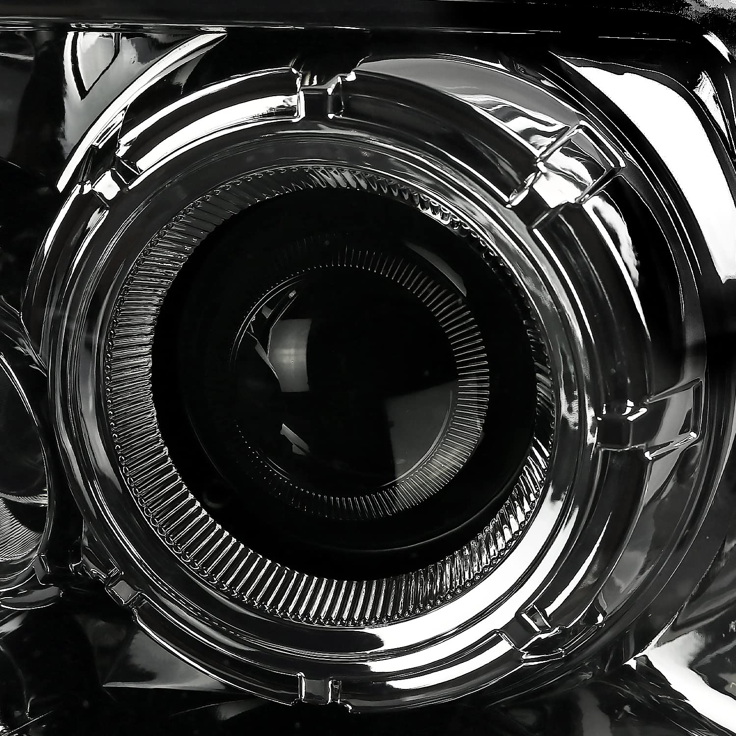 Smoke SPEC-D TUNING Projector Headlights w/Switchback Sequential Signal LED Tube Compatible with 2004-2008 Ford F150 2006-2008 Lincoln Mark LT, Left + Right Pair Headlamps Assembly