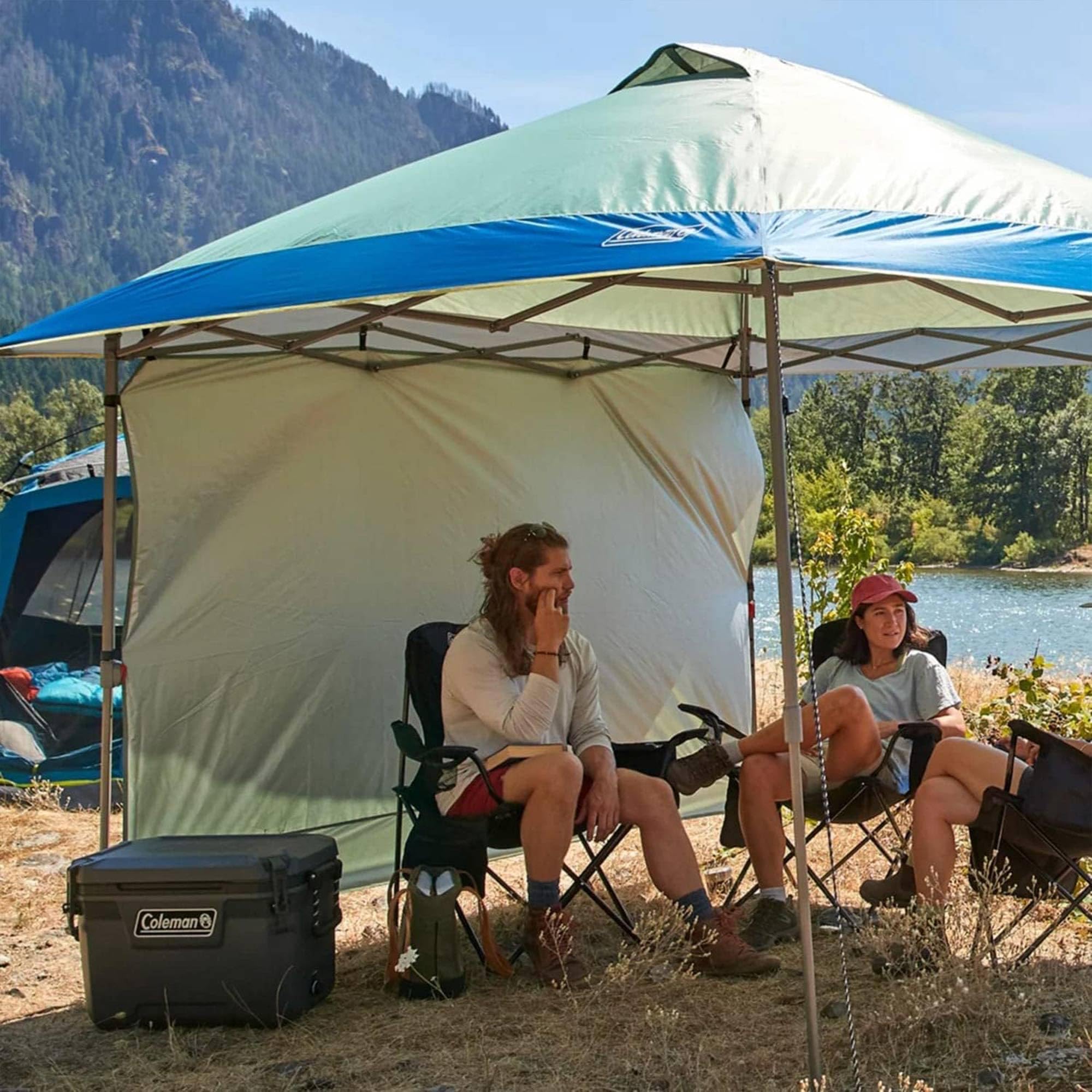 Coleman 55 Quart Convoy Series Lightweight Portable Cooler with Nonslip Grip Reflective Rope Handles for Long Haul Outdoor Adventures, Dark Storm
