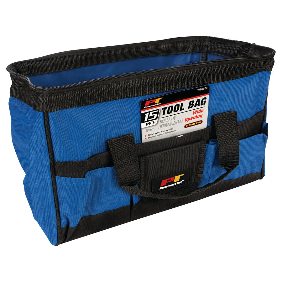 15-Inch Performance Tool W88973 Wide Opening Tool Bag | Exterior Pockets For Tool Organization