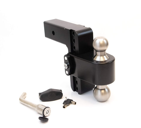 Drop Hitch Receiver Weigh Safe LTB6-2.5-KA-CER-BLA: 2.5 Inches Adjustable, Black