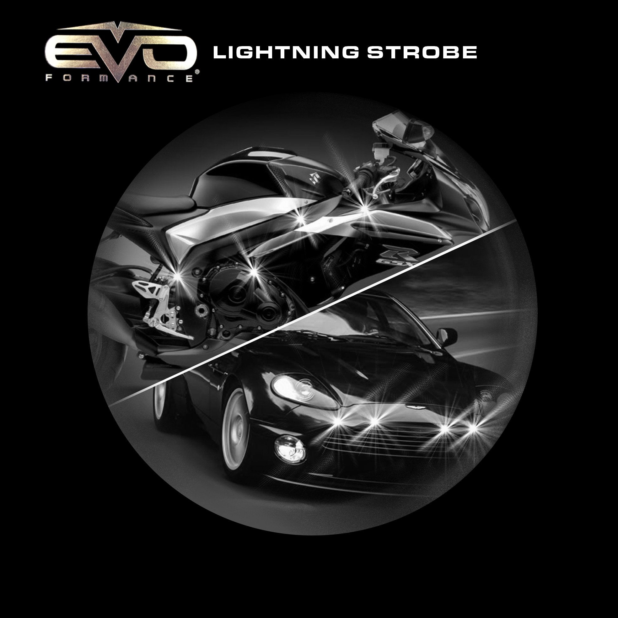 EVO Formance CIPA 93187 Ultra-Mini LED Lightning Strobes - Ultra White - Pack of 4, x-large