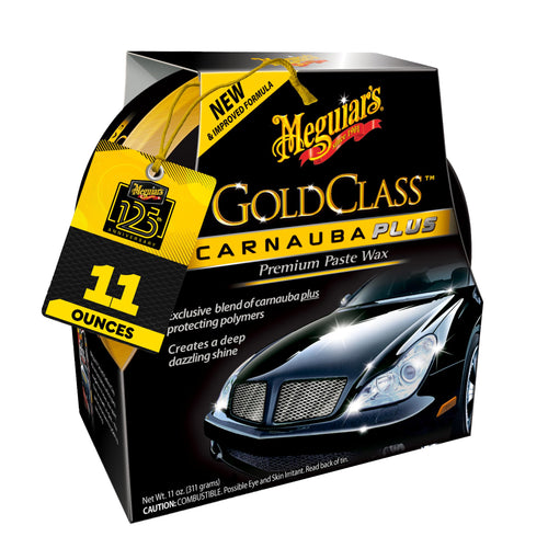 Meguiar's Gold Class G7014J Carnauba Plus Premium Paste Wax, Creates a Deep Dazzling Shine – 11 Oz Container