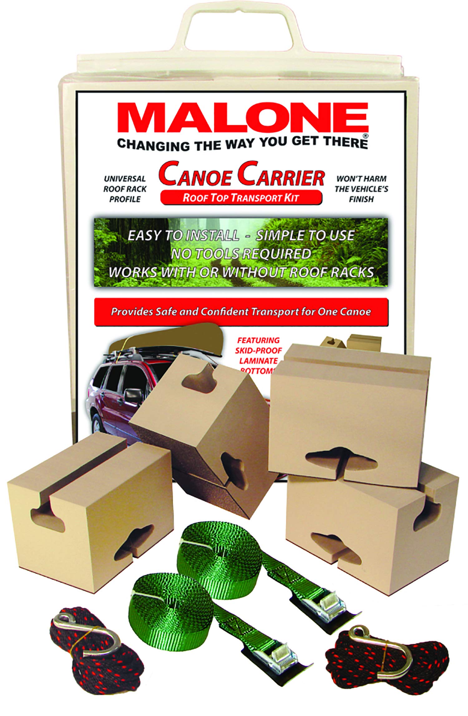 Universal Car Top Malone Standard Foam Block Canoe Carrier Kit