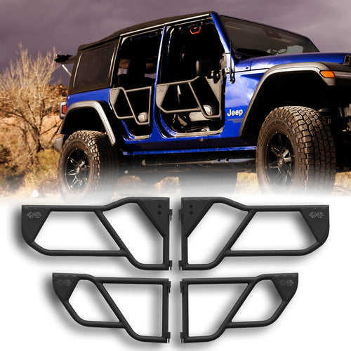 Razor EZ4X4 4-Door Aluminum Half Tube Doors for JLU Wrangler & JT Gladiator 2018-2023 Patent Pending