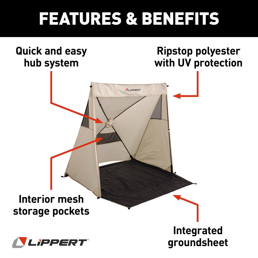 Lippert Popup Sun Shelter for Camping, Beach Trips and Outdoor Concerts - Hideout Picnic