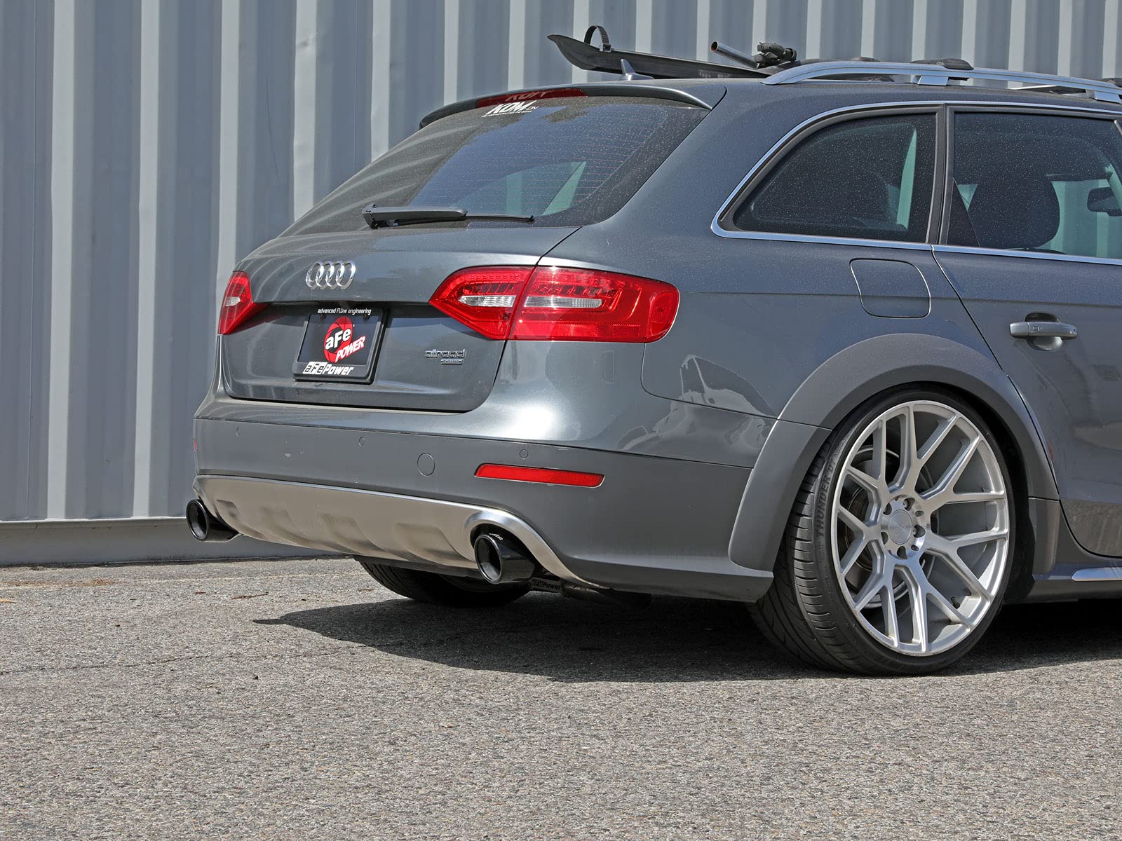 aFe Power MACH Force-Xp 49-36437-B 3 IN to 2-1/2 IN Stainless Steel Axle-Back Exhaust w/Black Tip, fits Audi Allroad 13-16 L4-2.0L (t)