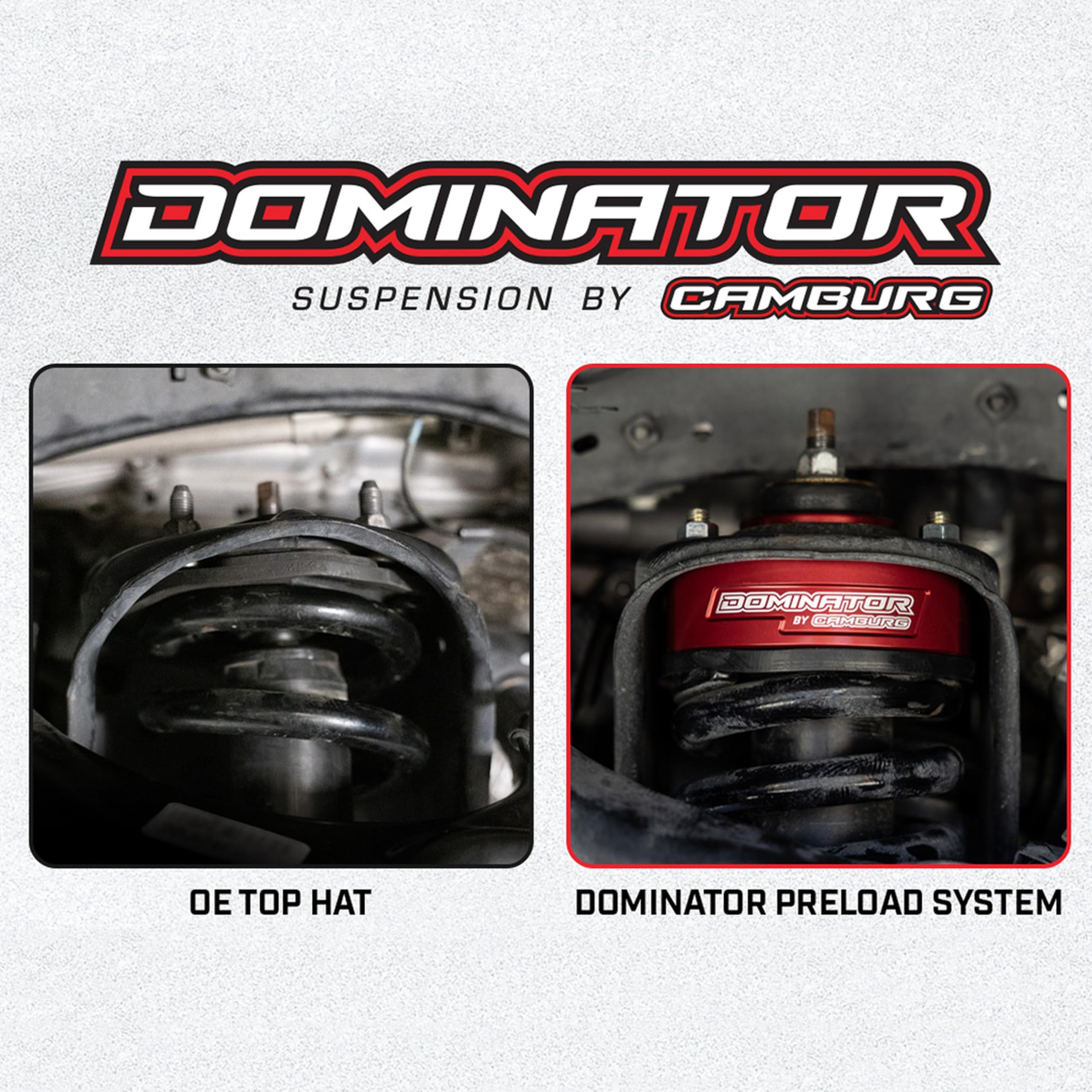 SUSPENSION DOMINATOR BY CAMBURG: 1.5" Lift Kit, 6061-T6 Billet Aluminum, Red Anodized, Compatible with 2WD/4WD 2022-2024 Toyota Tundra (Excludes TRD)