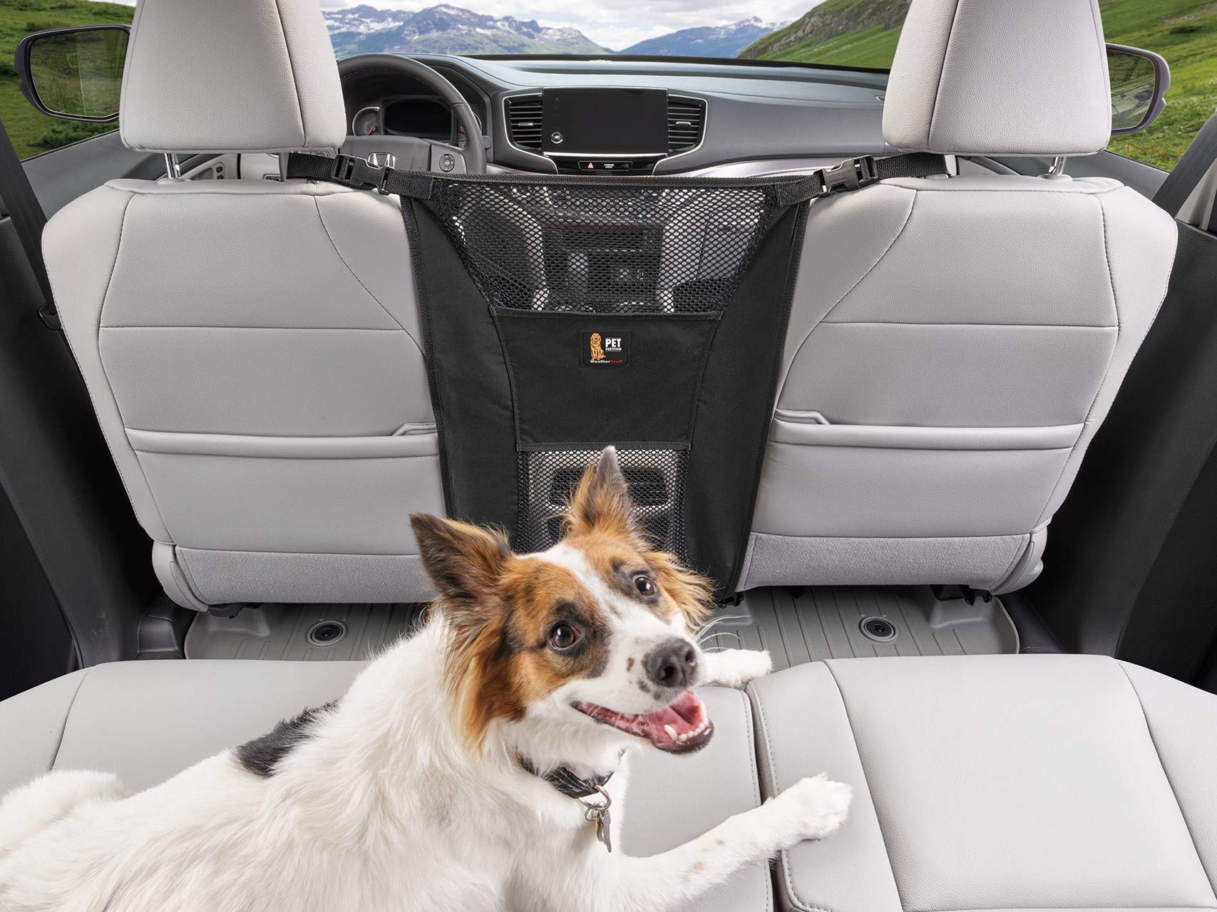 WeatherTech Pet Partition - Heavy-Duty Universal Mesh Backseat Dog Barrier for Cars, Trucks, SUVs