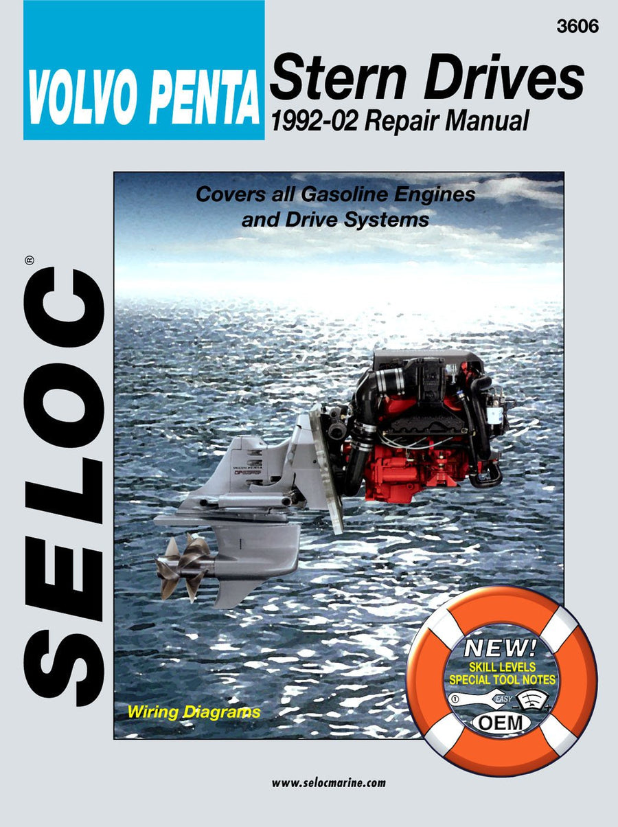 Sierra International 18-03606 Seloc Manual Volvo/Penta Stern Drives Repair 1992-2002 Gasoline Engine & Drive System