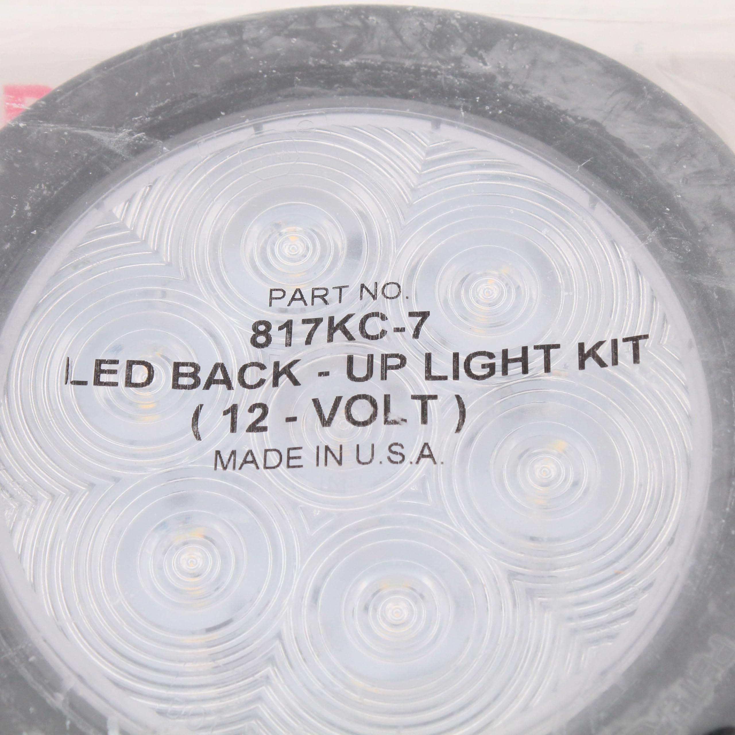 Led Back-Up Light Peterson 817KC-7, Round, Amp, Grommet-Mount, Kit, 4"