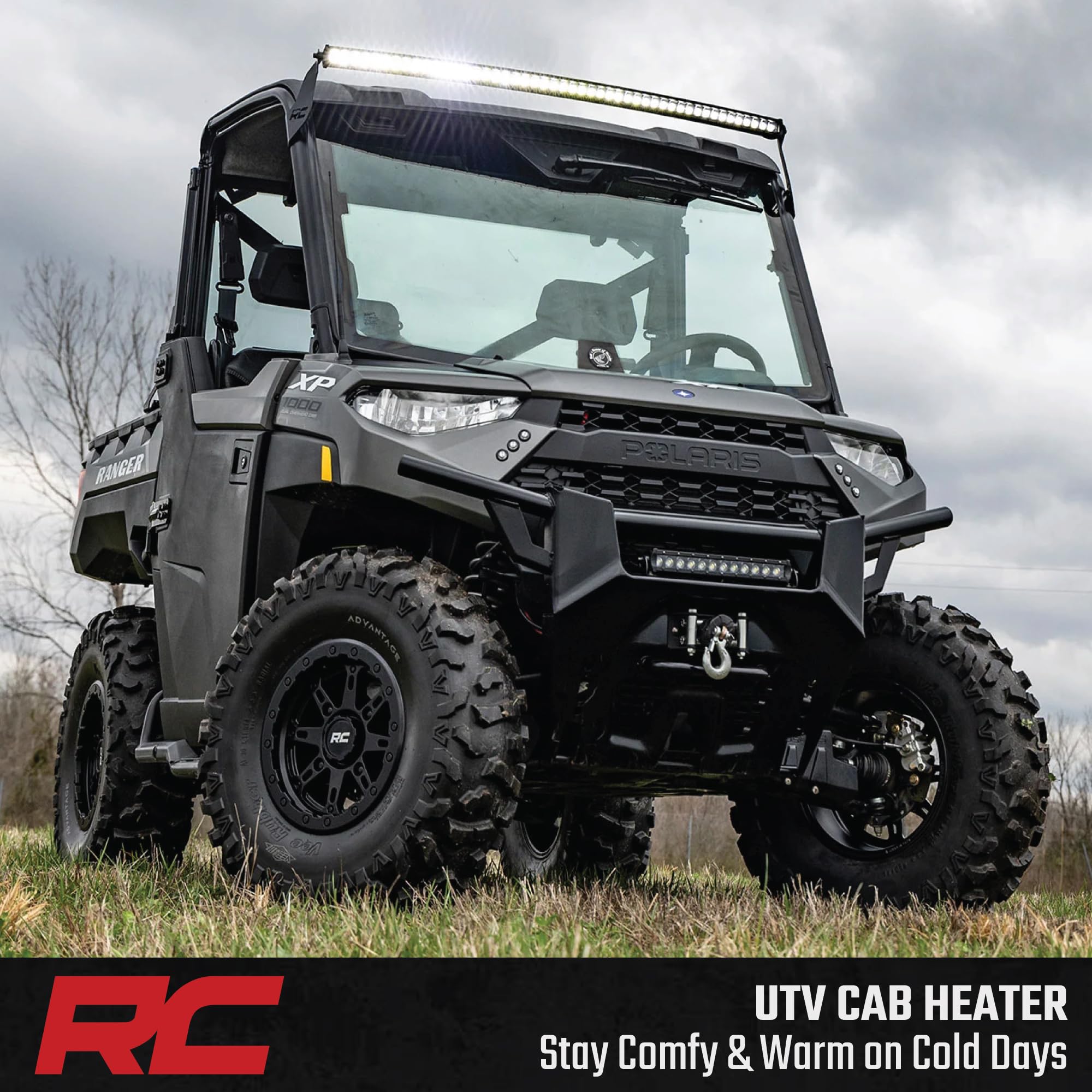 Rough Country UTV Heater Kit for Polaris Ranger XP 1000 (2017-2025) - 16,000 BTU Cab Heater with Fast Cabin Warm-Up & Defrost, Complete Install Kit, Factory-Like Fit