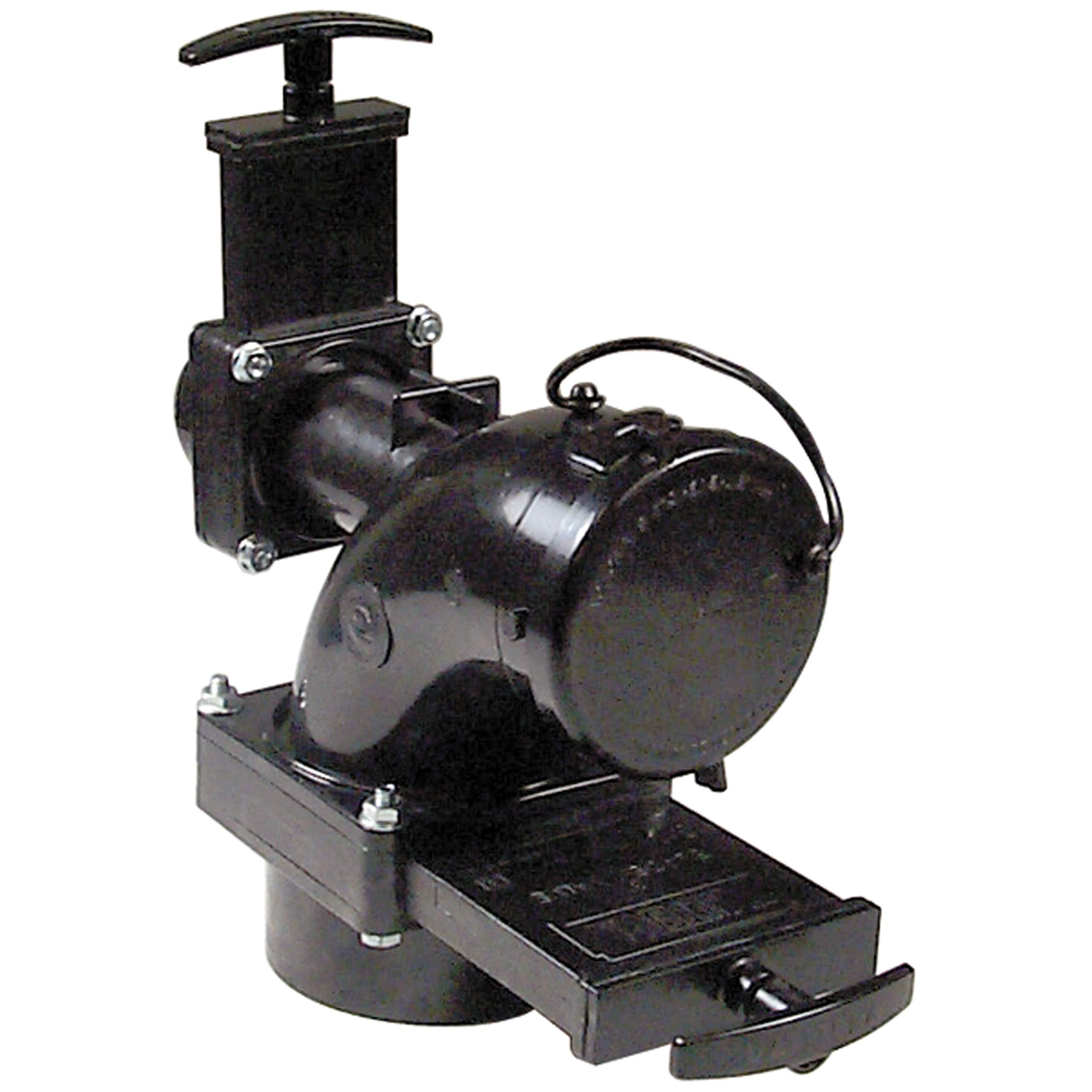 Valterra T68 Rotating Valve Heel Inlet - 3" Hub x 1-1/2" Hub x 3" Bayonet Cap,Black