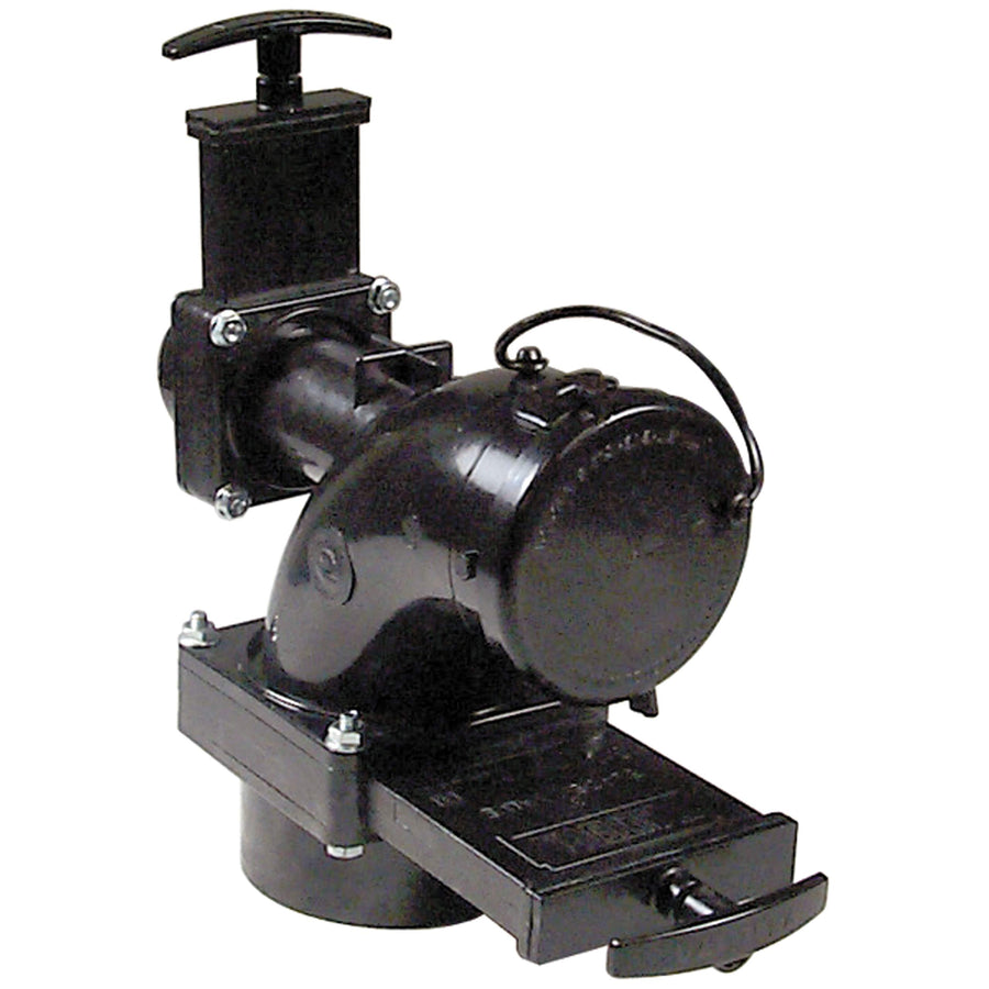 Valterra T68 Rotating Valve Heel Inlet - 3" Hub x 1-1/2" Hub x 3" Bayonet Cap,Black