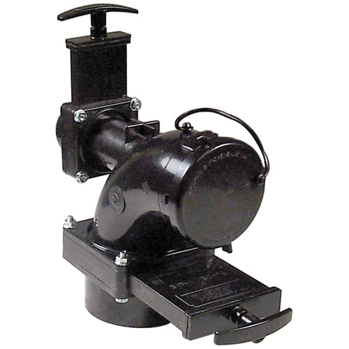 Valterra T68 Rotating Valve Heel Inlet - 3" Hub x 1-1/2" Hub x 3" Bayonet Cap,Black