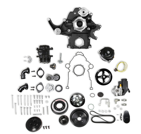 Premium Holley Mid-Mount Complete Accessory System - Black Finish 20-293BK