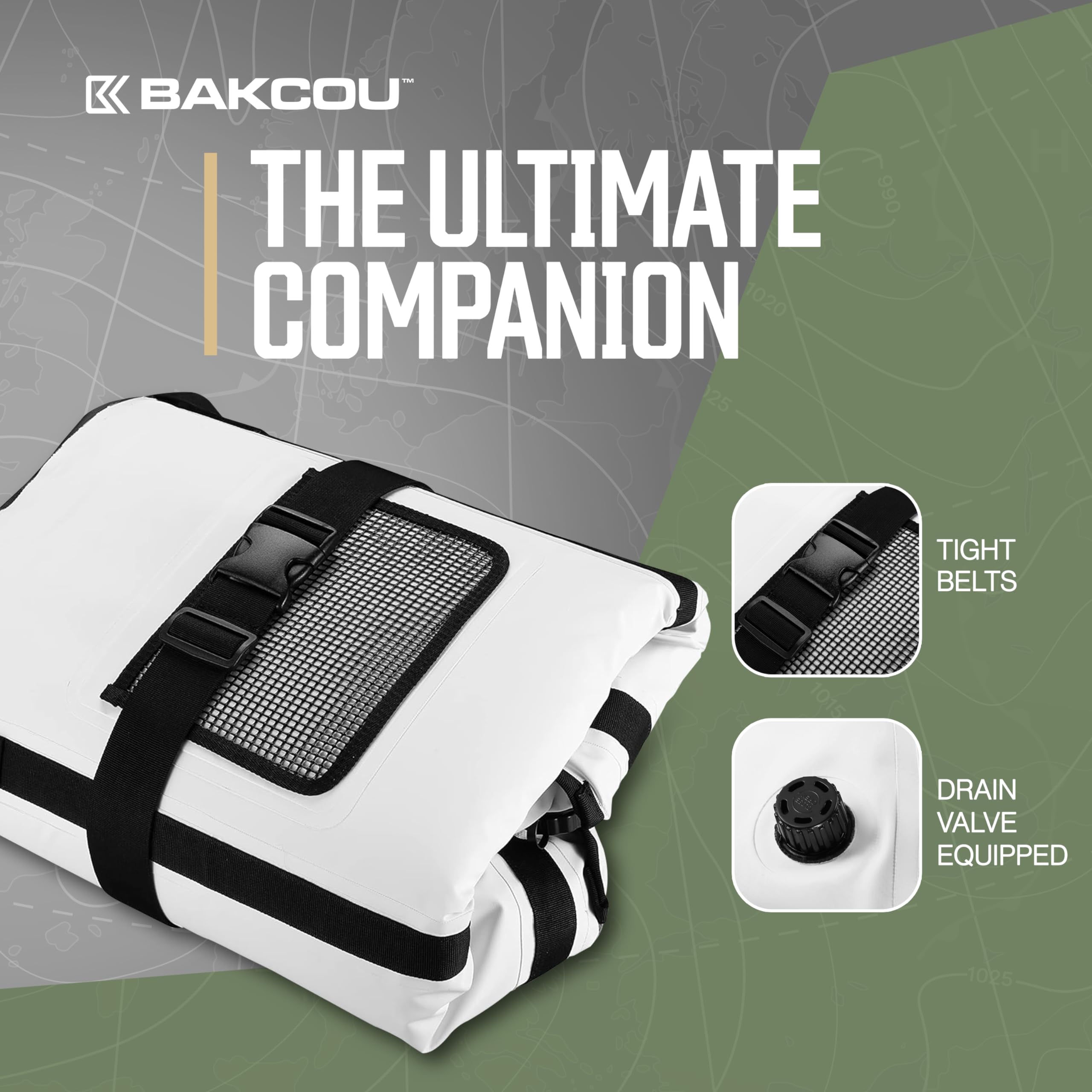 Bakcou - Game or Insulated Gear Bag - Harvest Hauler for eBike Trailer - Keeps Game Fresh, Compact and Portable - Waterproof Cooler Bag - 48 Inch
