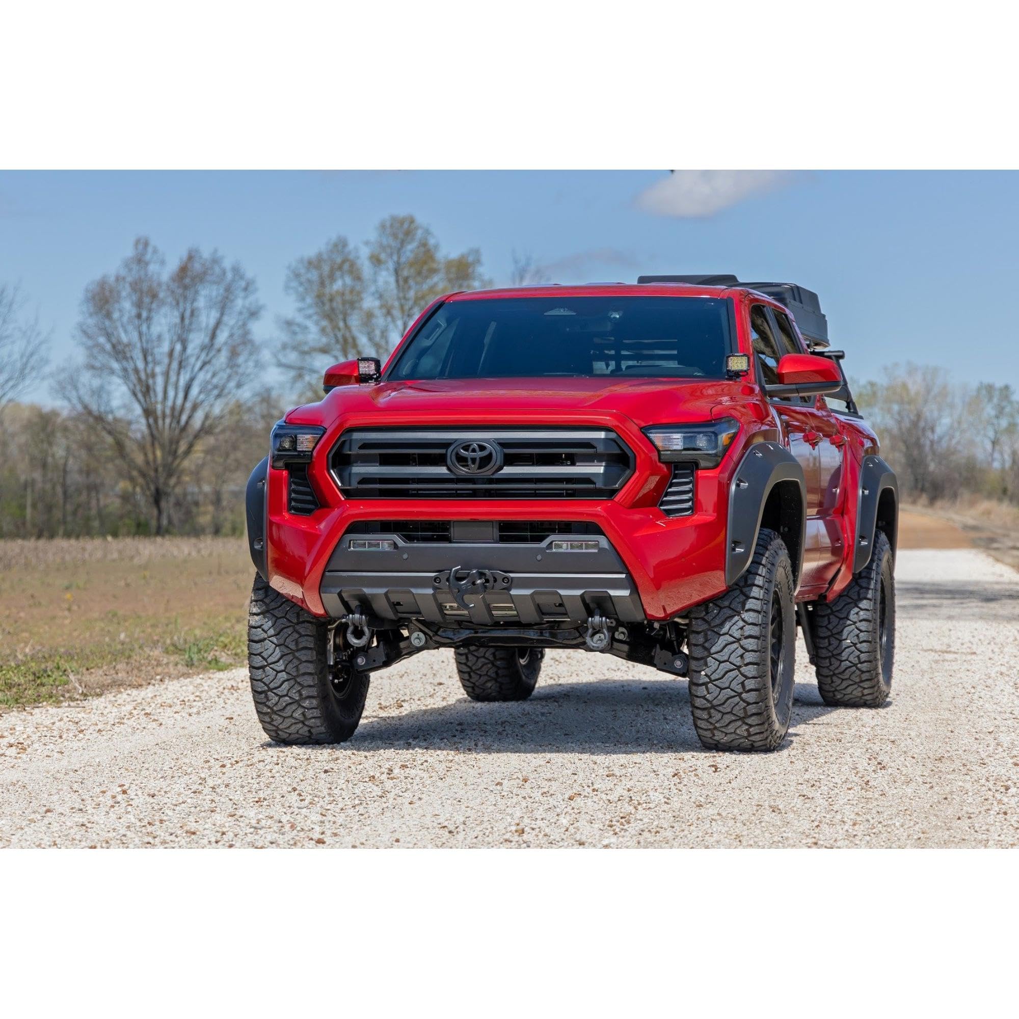 Ditch Light Kit Rough Country for Toyota Tacoma (2024-2025) - Hood Mount, 80W Dual 2" Spectrum Series, 9,600 Lumens, Wide Flood Beam