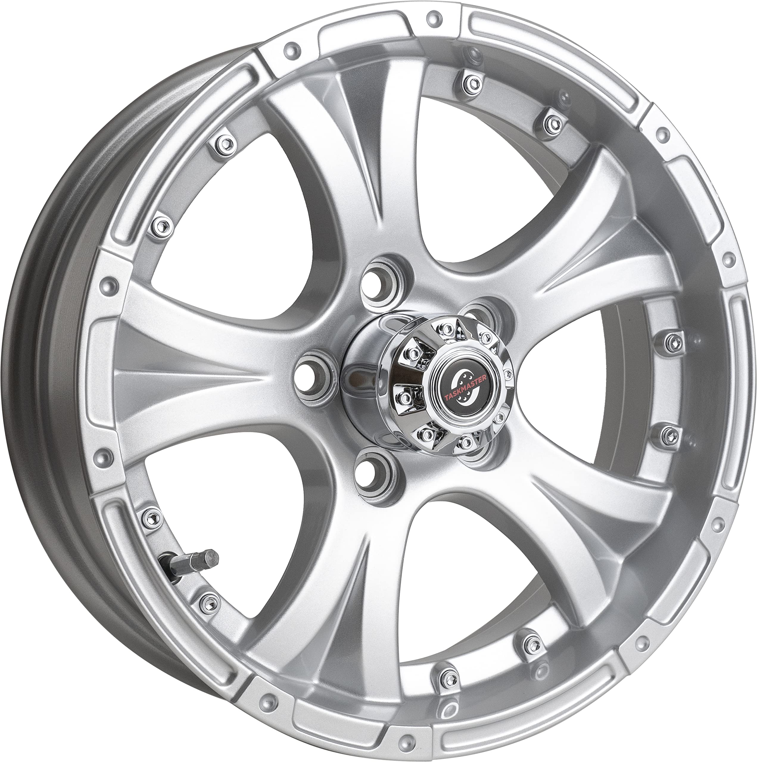 15" x 5" Viking Series 5X4.5 3.19 CB Aluminum Wheel With Silver Gloss Finish and Cap Updated Sku WA-15050545-SFPC-13736-2