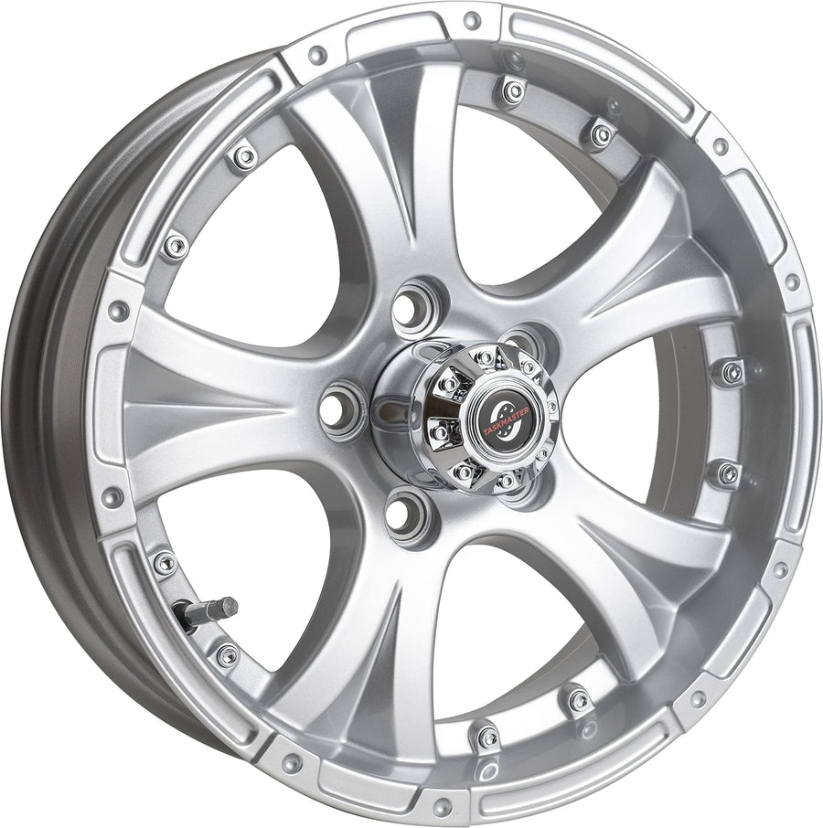 15" x 5" Viking Series 5X4.5 3.19 CB Aluminum Wheel With Silver Gloss Finish and Cap Updated Sku WA-15050545-SFPC-13736-2