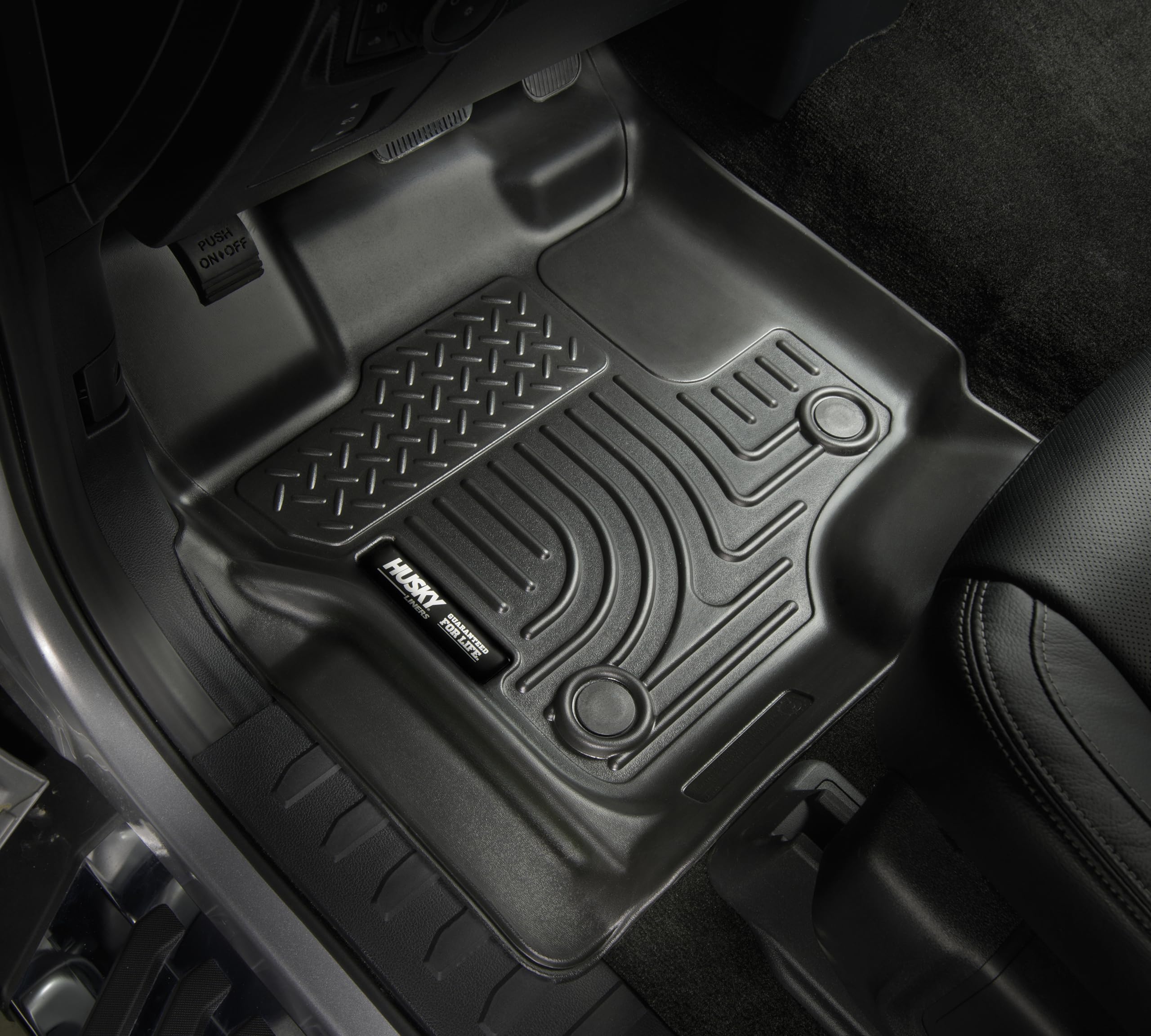 Weatherbeater Husky Liners Floor Mats | Fits 2018-2024 Volkswagen Tiguan | Front & 2nd Row, 3-pc Black - 95231