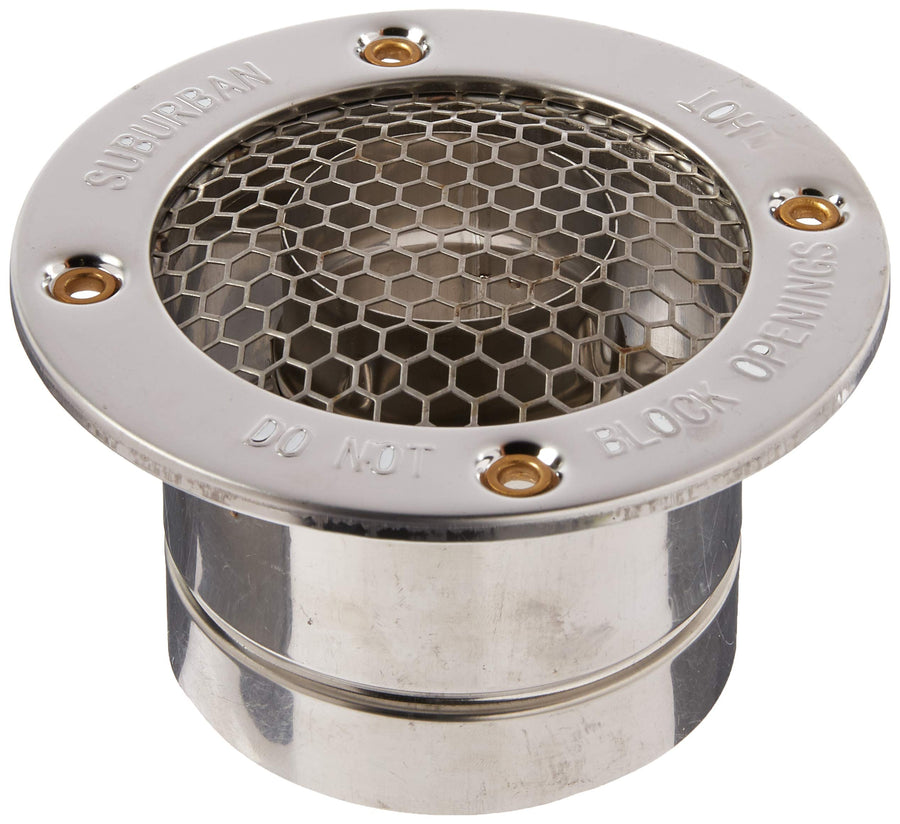 Nautilus Chevrolet 261617 Water Heater Vent Cap - 2" for 1" to 2" Wall Thickness, Silver