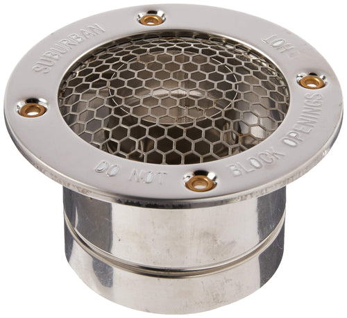 Nautilus Chevrolet 261617 Water Heater Vent Cap - 2" for 1" to 2" Wall Thickness, Silver