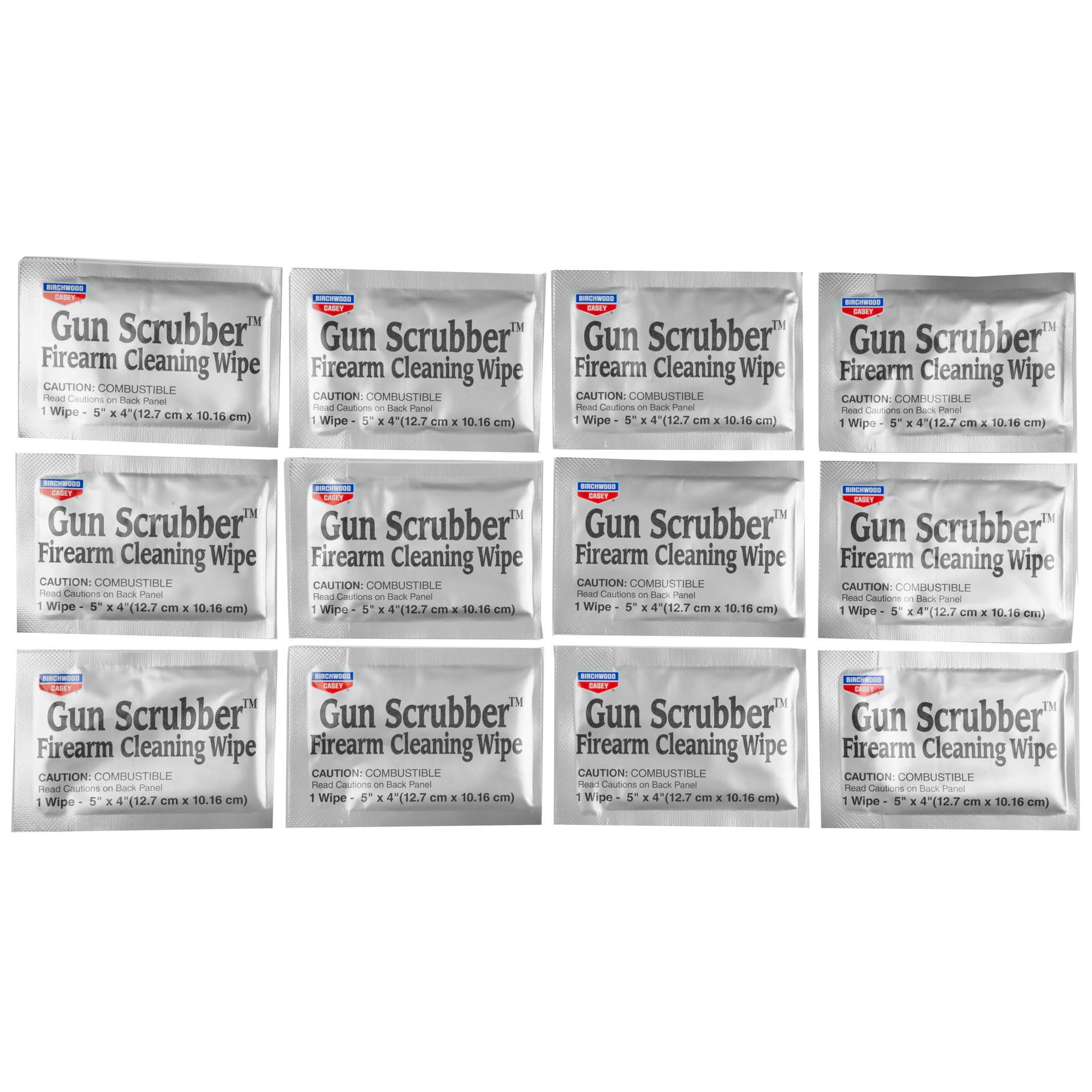 Gun Scrubber Birchwood Casey Gun Cleaning Wipes - Gun Cleaner, Lubricant, and Protectant, 12 Wipes