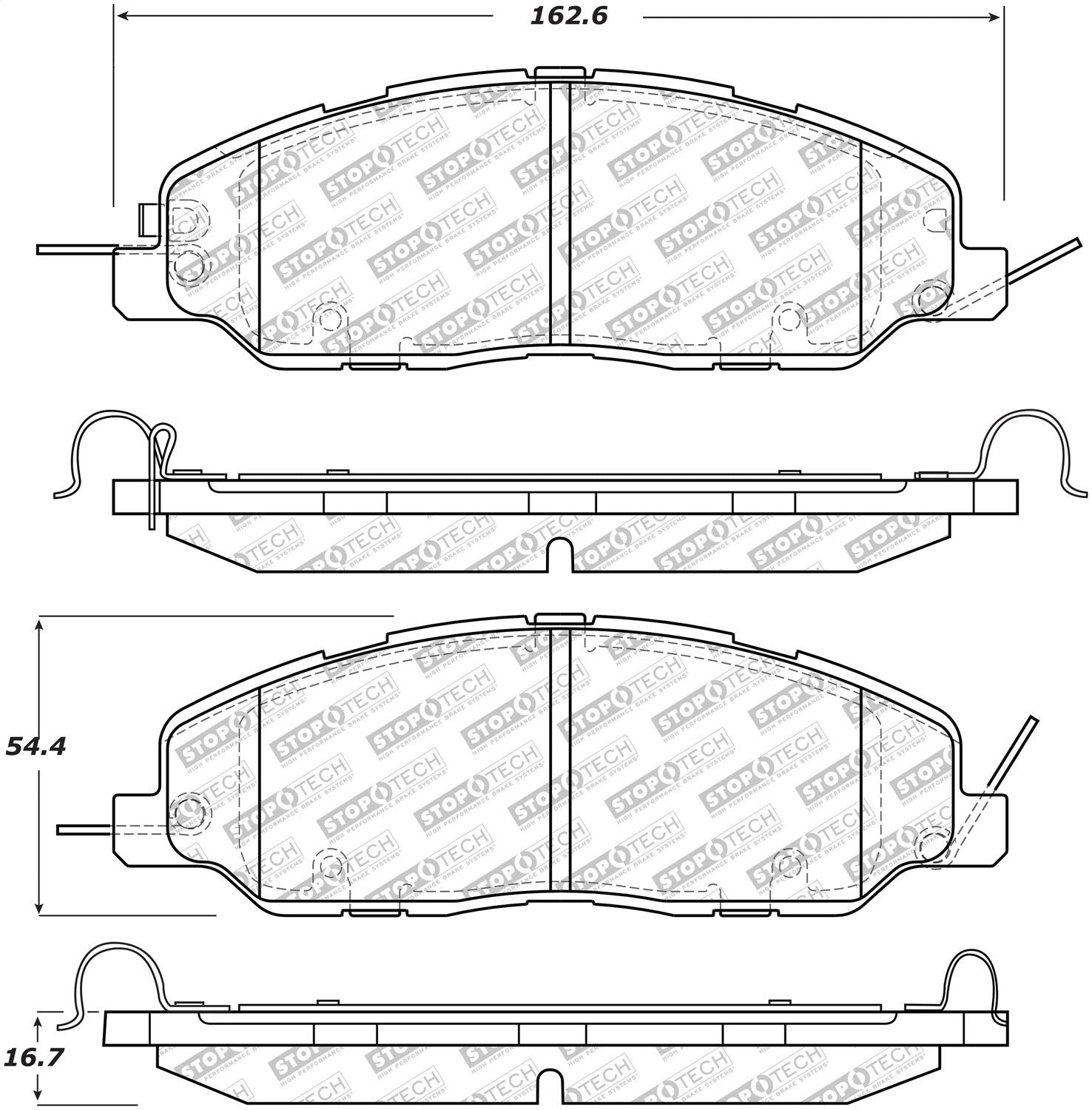 Brake Pads StopTech 305.14630 Street Select with Hardware