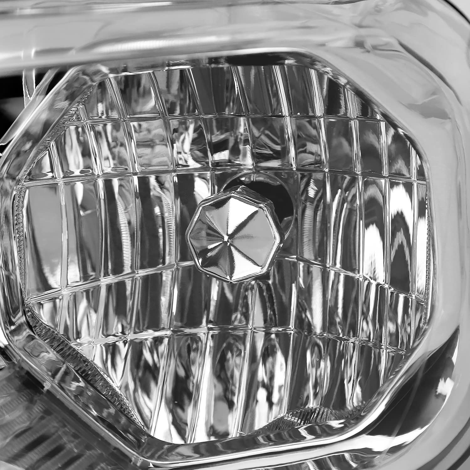 Chrome Housing Spec-D Tuning Clear Lens Headlights Compatible with Ford Ranger XL/XLT 2019-2022, L+R Pair Head Lights Lamps