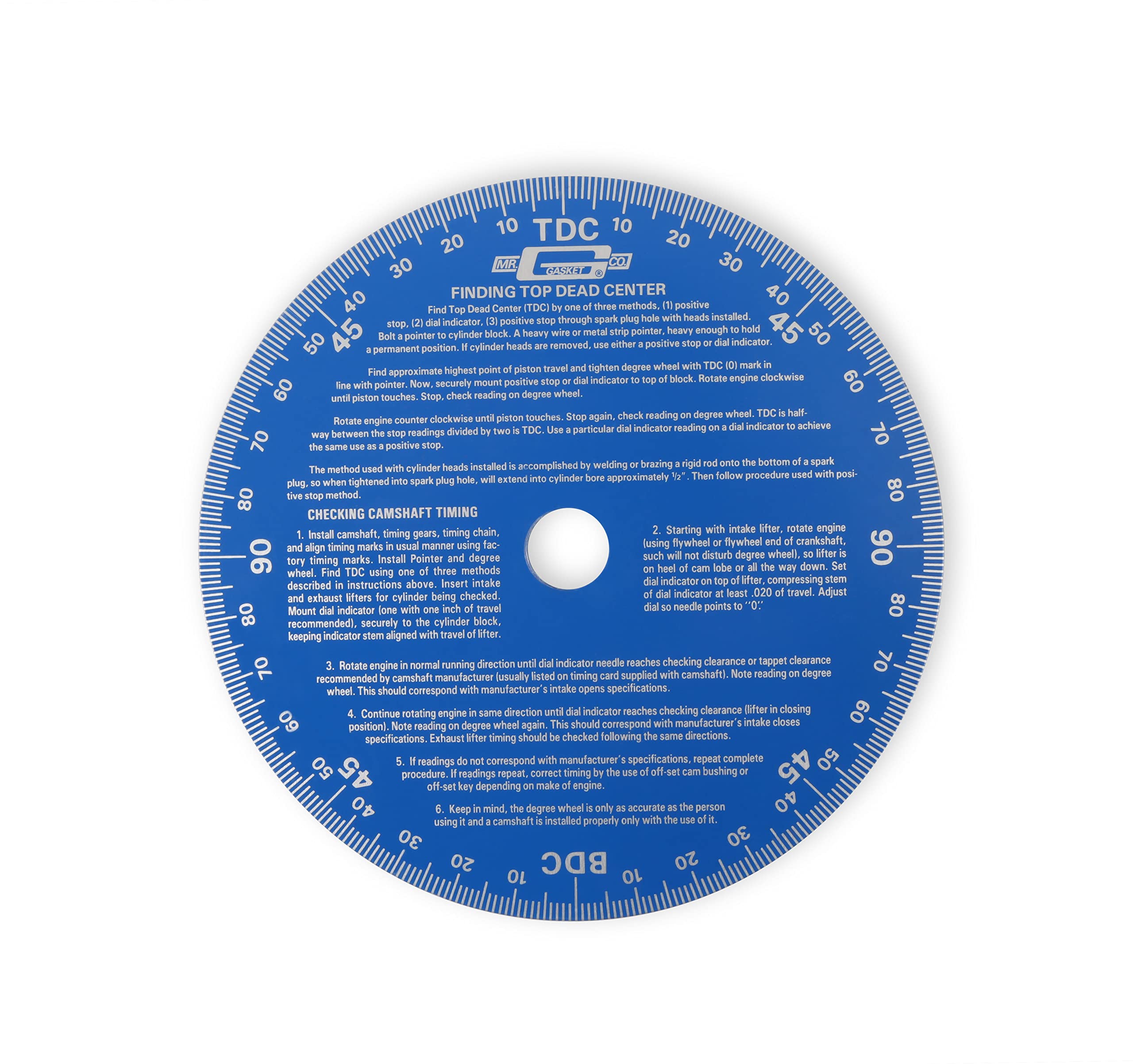 1570 Mr. Gasket Universal Cam Degree Wheel