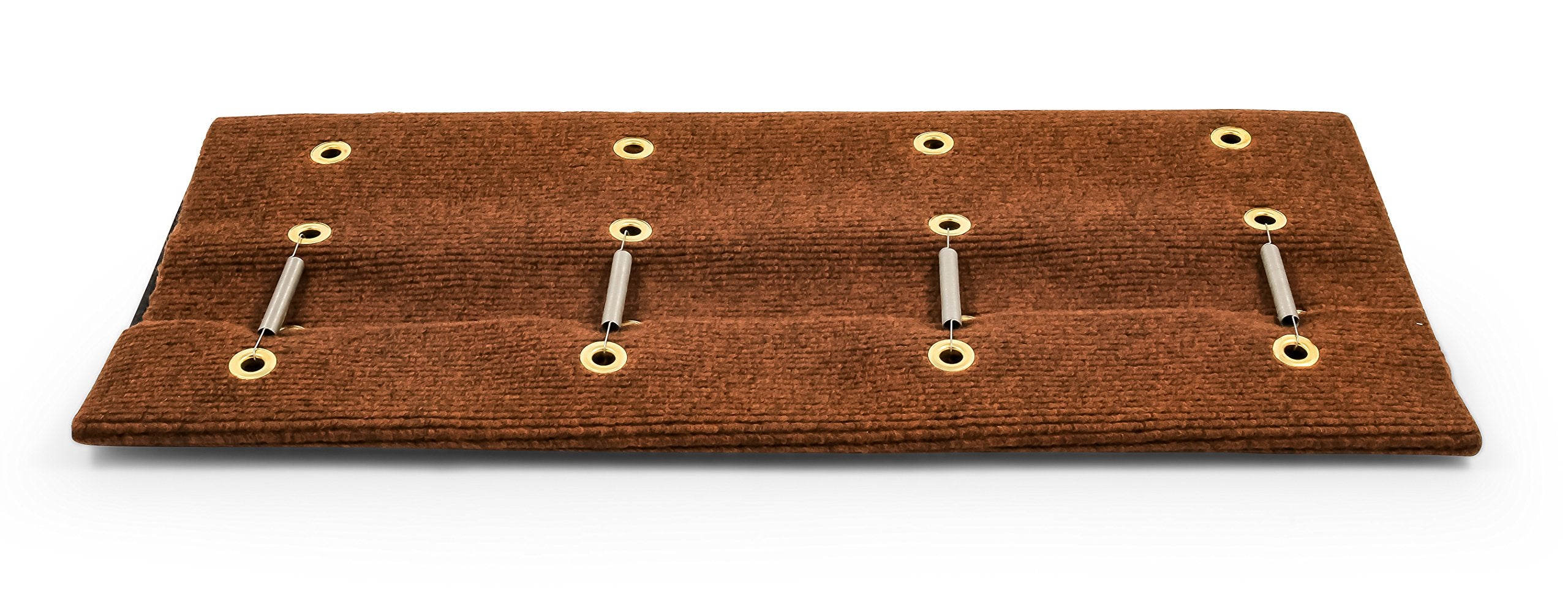 Camco Single Rib Premium Wrap Around Camper/RV Step Rug - Compatible w/Manual or Electric RV Steps - Features Adjustable Design & Fits 23-Inch Wide Steps - Brown (42911)