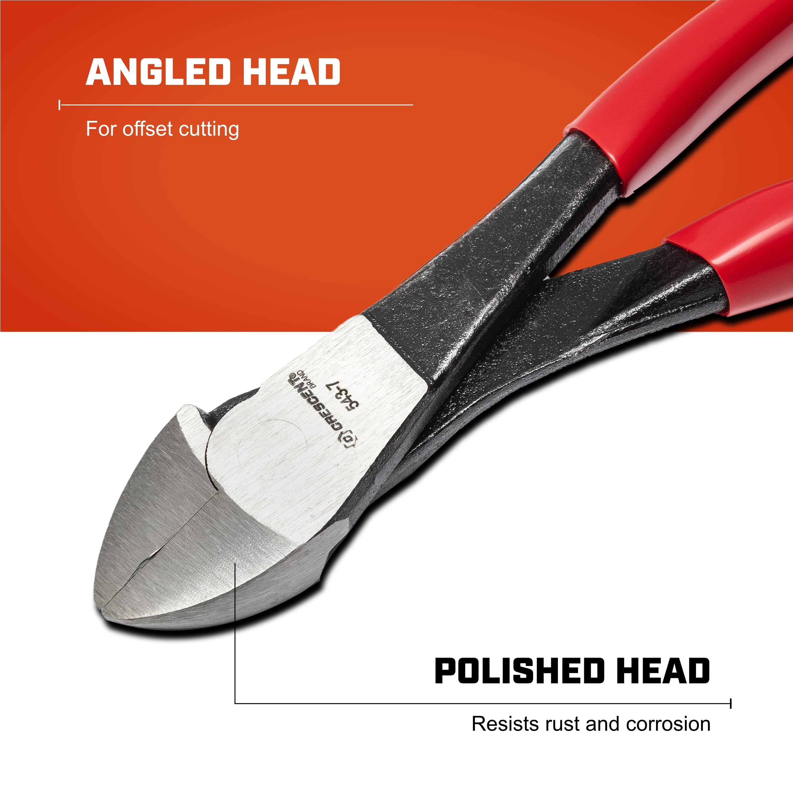 Crescent 7" Diagonal Heavy-Duty Flush Cutting Pliers - Bagged - 5437CENN