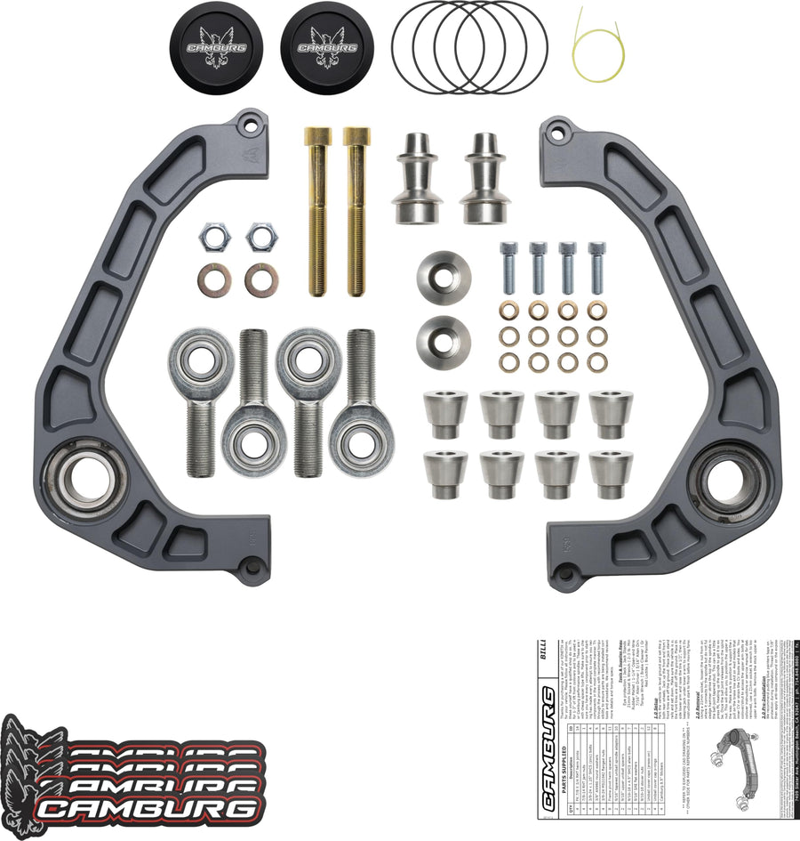 Camburg KINETIK Series Suspension Control Arm Kit CAM-110230-GRY: Gray, Compatible with 2004-2020 Ford F-150 (Excludes Raptor)